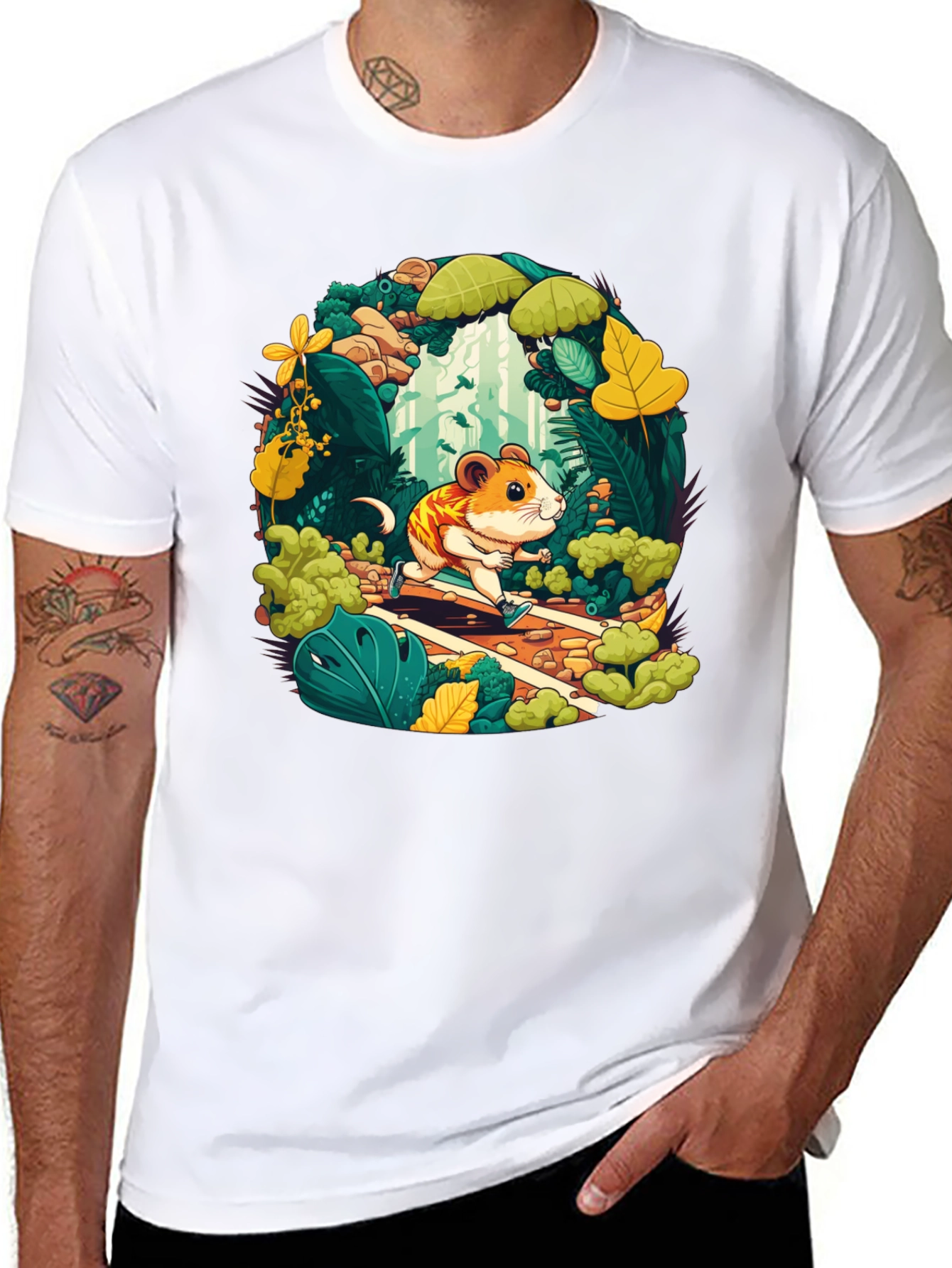 Hamster Running T-Shirt - Forest Adventure