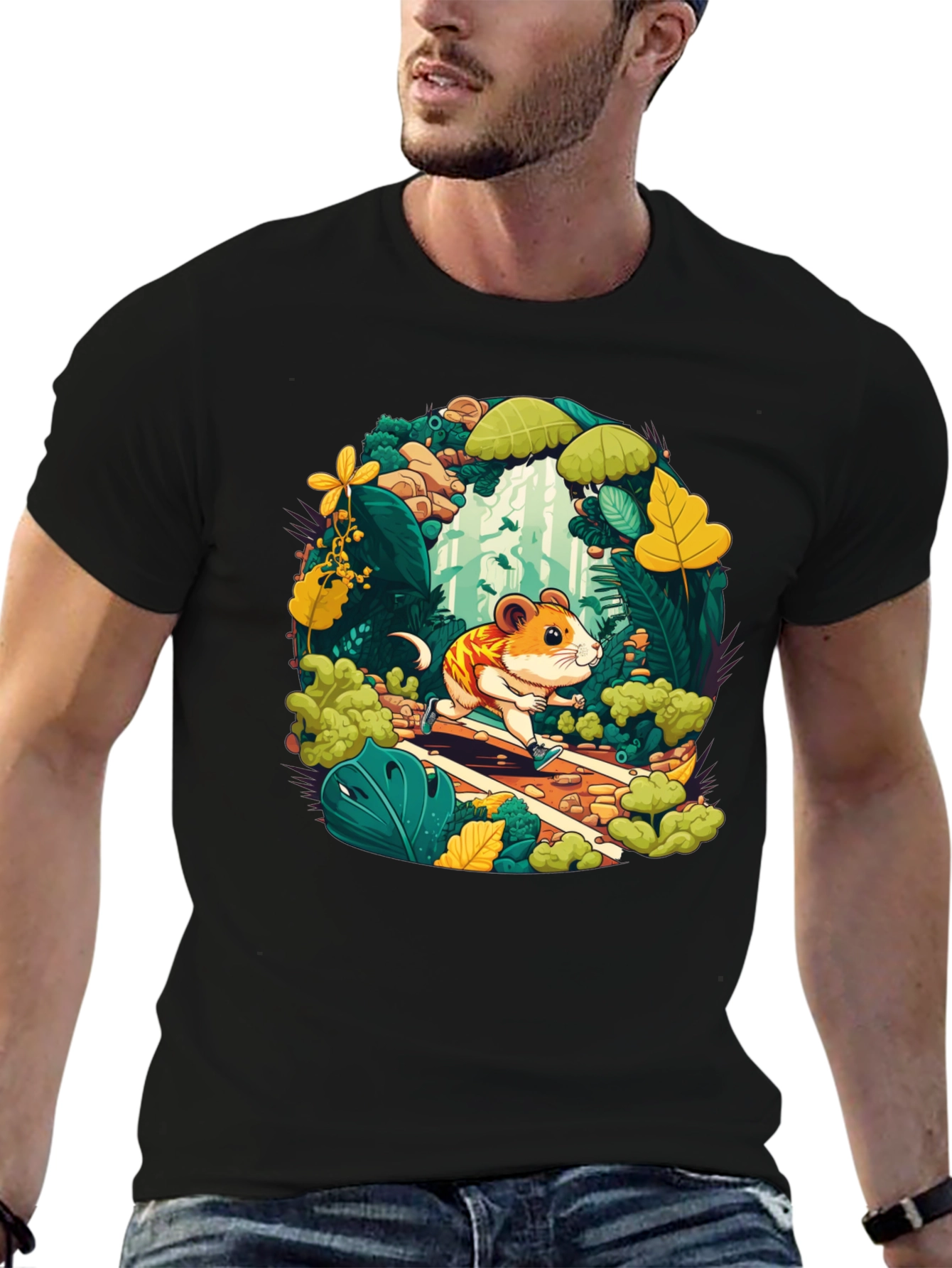 Hamster Running T-Shirt - Forest Adventure