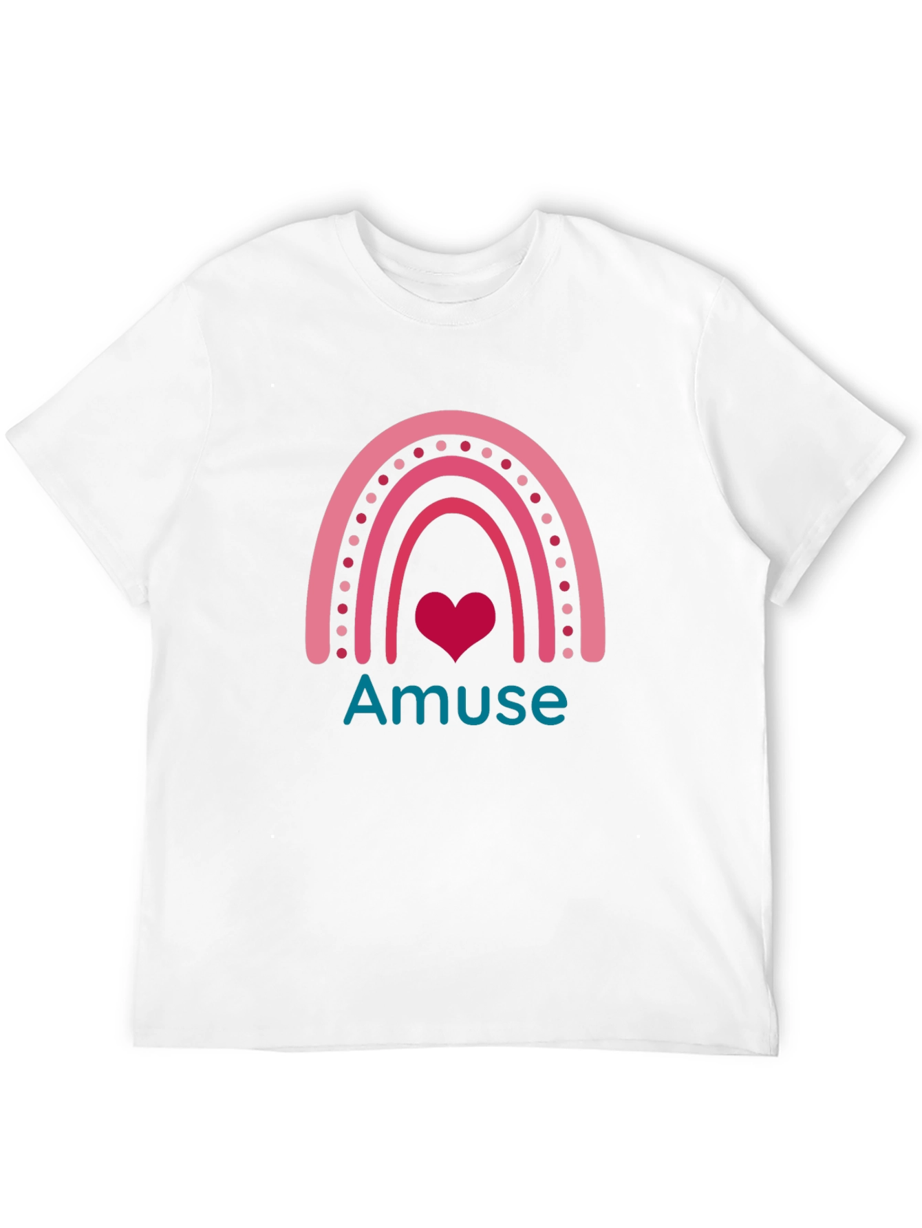 Amuse Rainbow Heart Graphic Tee