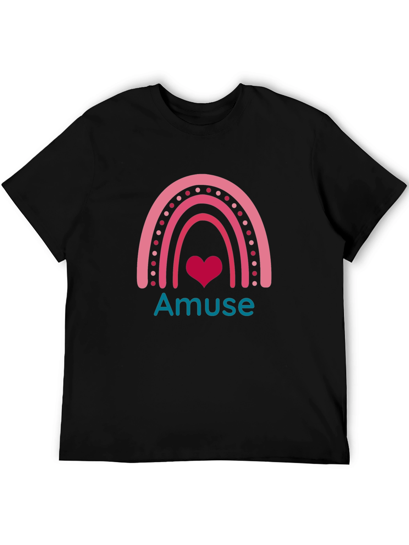 Amuse Rainbow Heart Graphic Tee