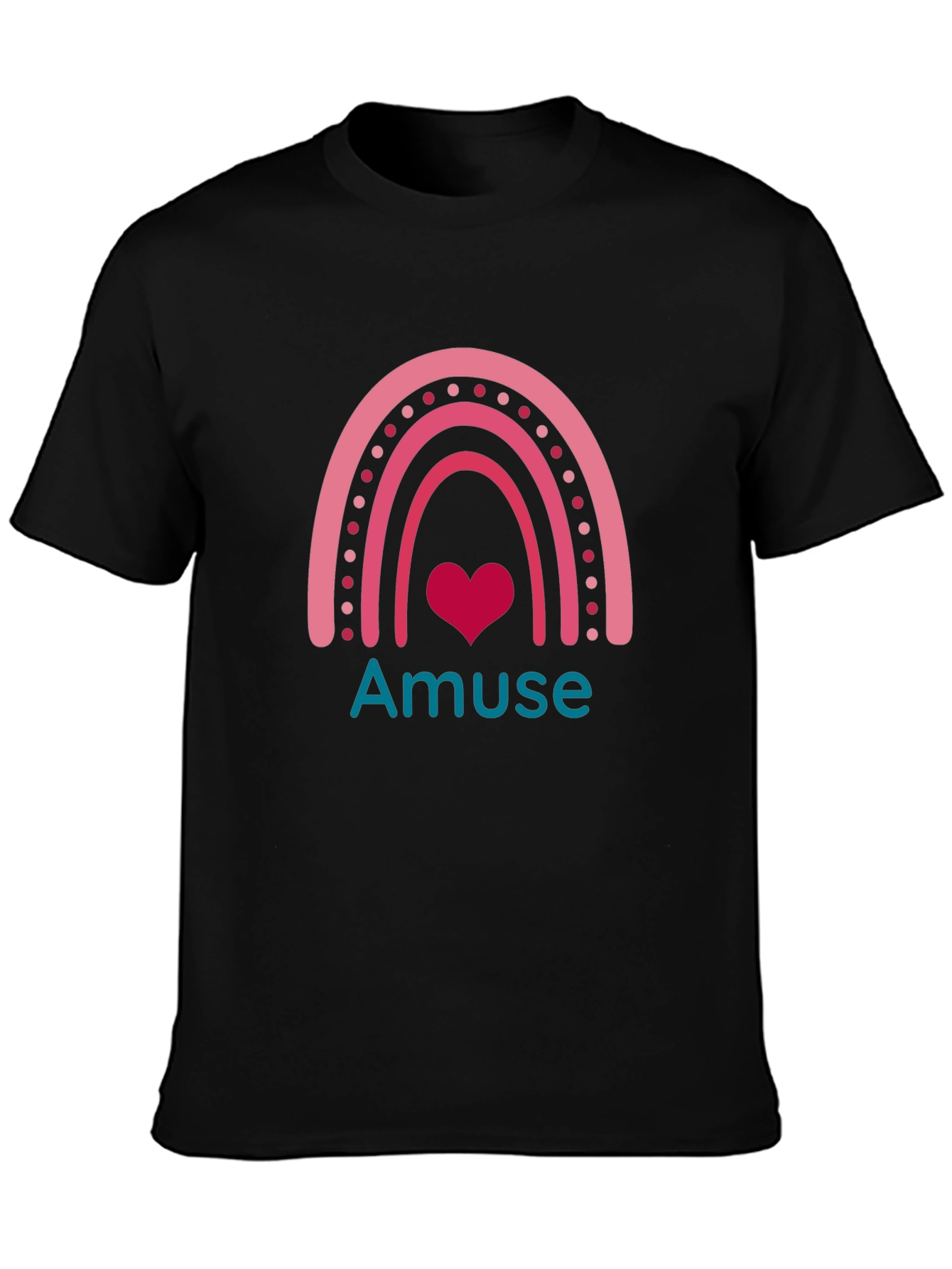 Amuse Rainbow Heart Graphic Tee