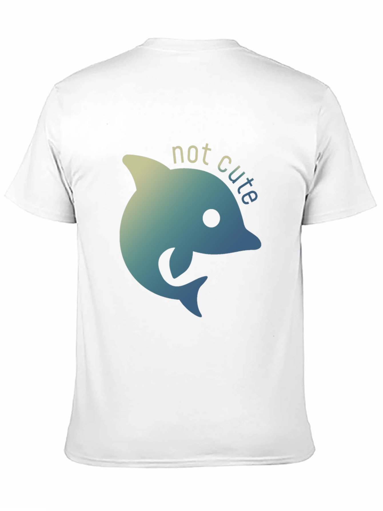 Not Cute Dolphin Black T-Shirt - Quirky Graphic Tee