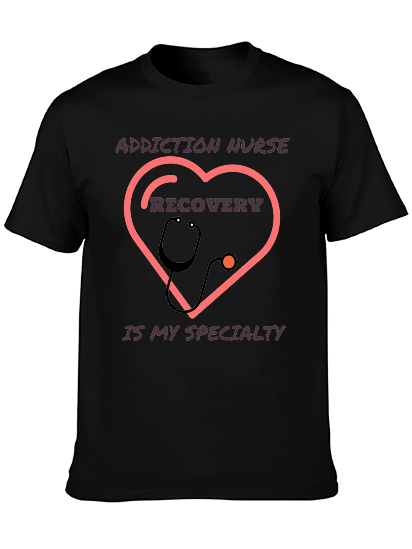 Addiction Nurse Recovery Heart T-Shirt