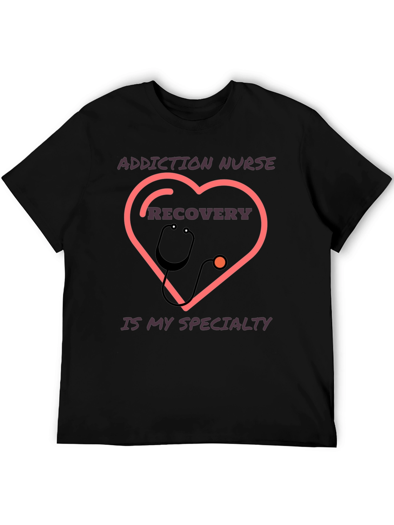 Addiction Nurse Recovery Heart T-Shirt