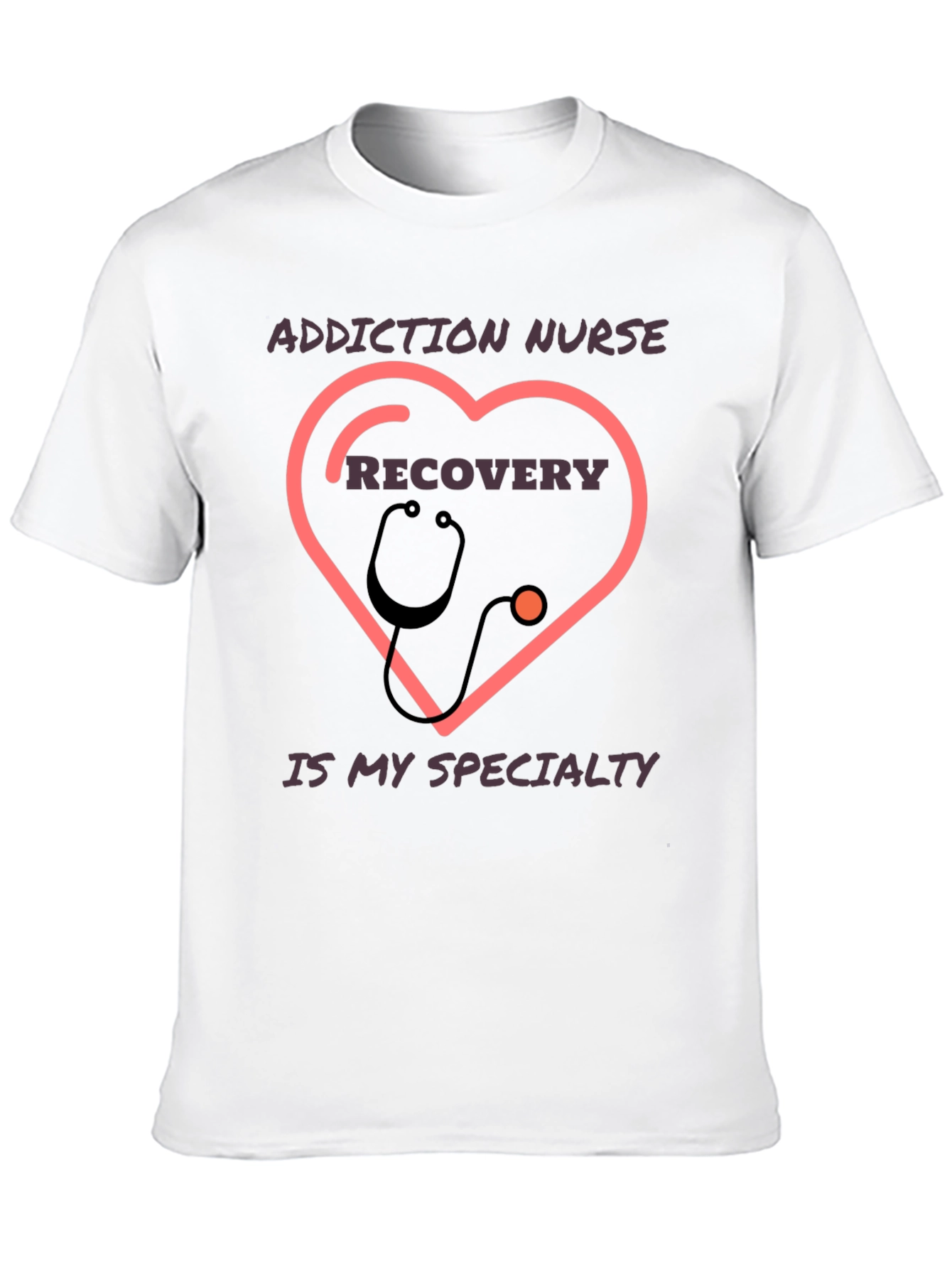 Addiction Nurse Recovery Heart T-Shirt