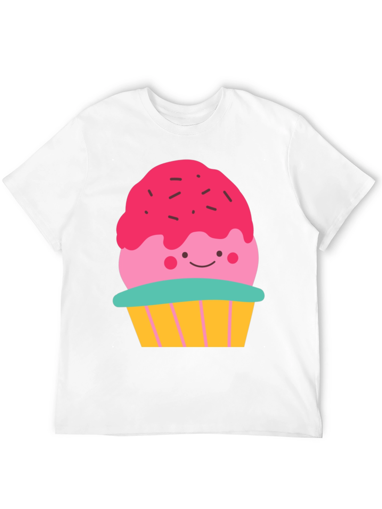 Cute Cupcake Graphic Tee - Black Casual Shirt