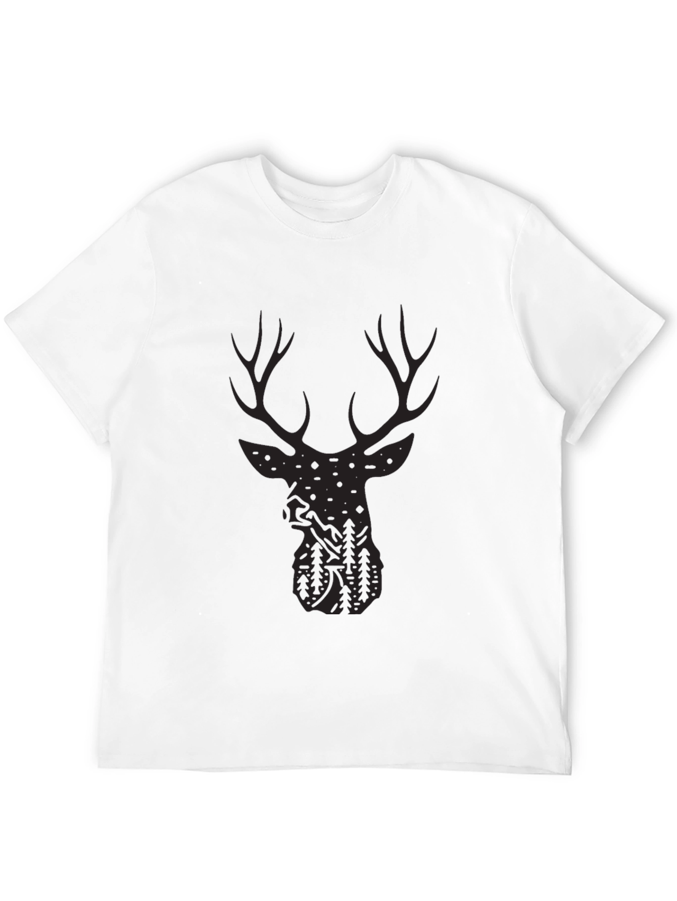Deer Silhouette Graphic Tee - Outdoor Adventure Style