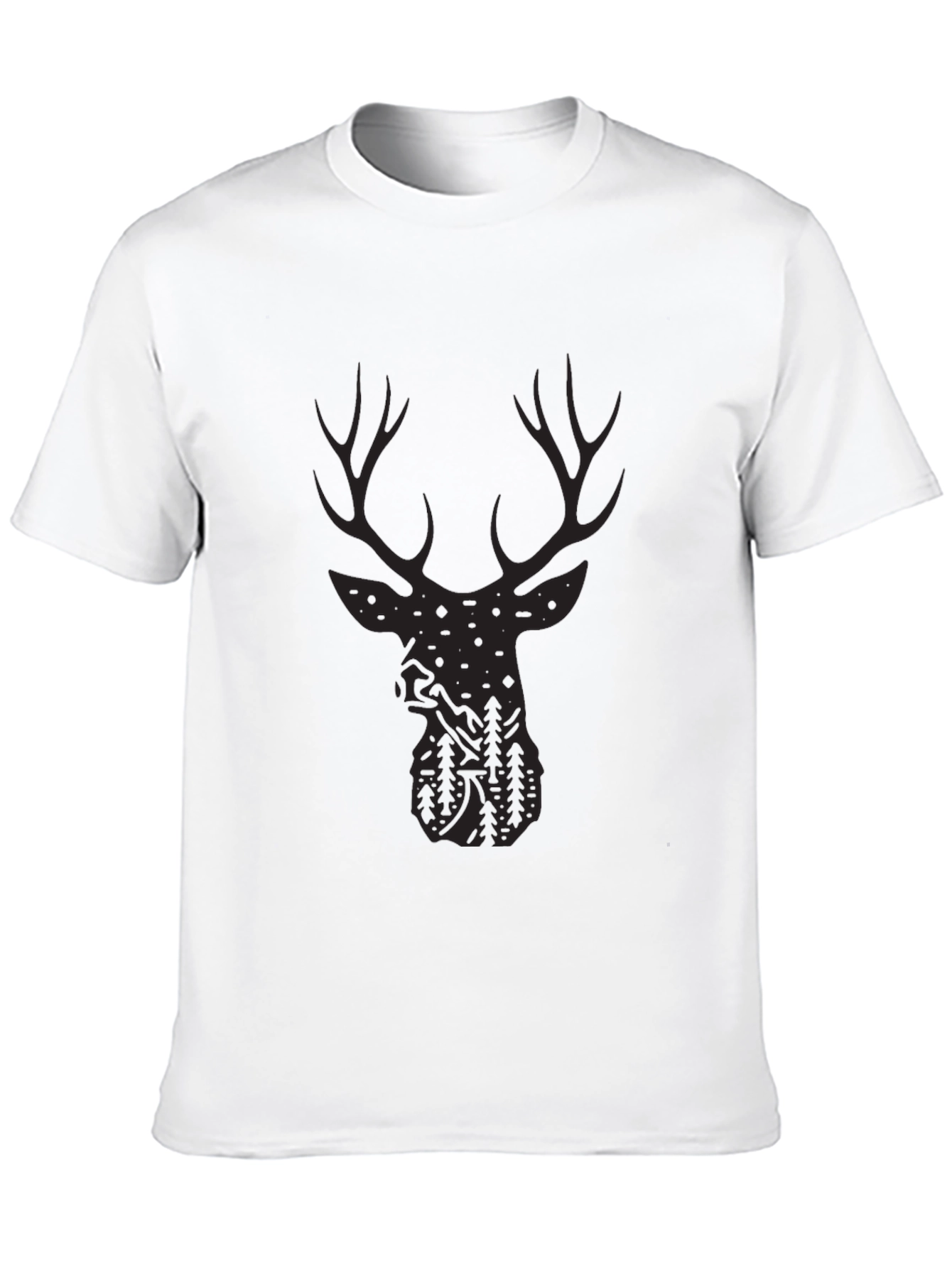 Deer Silhouette Graphic Tee - Outdoor Adventure Style