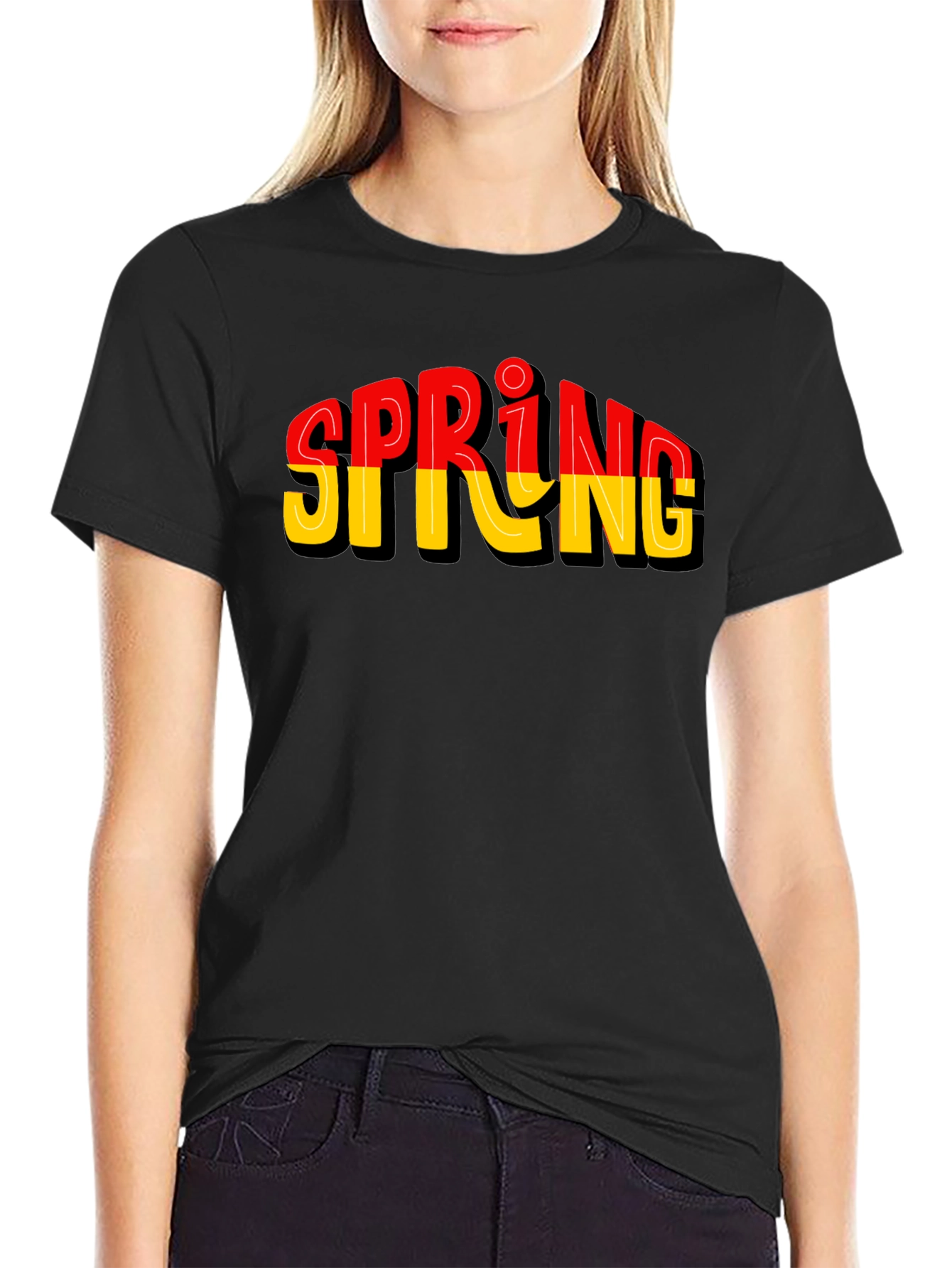 Stylish Spring Graphic Tee - Soft Cotton Blend
