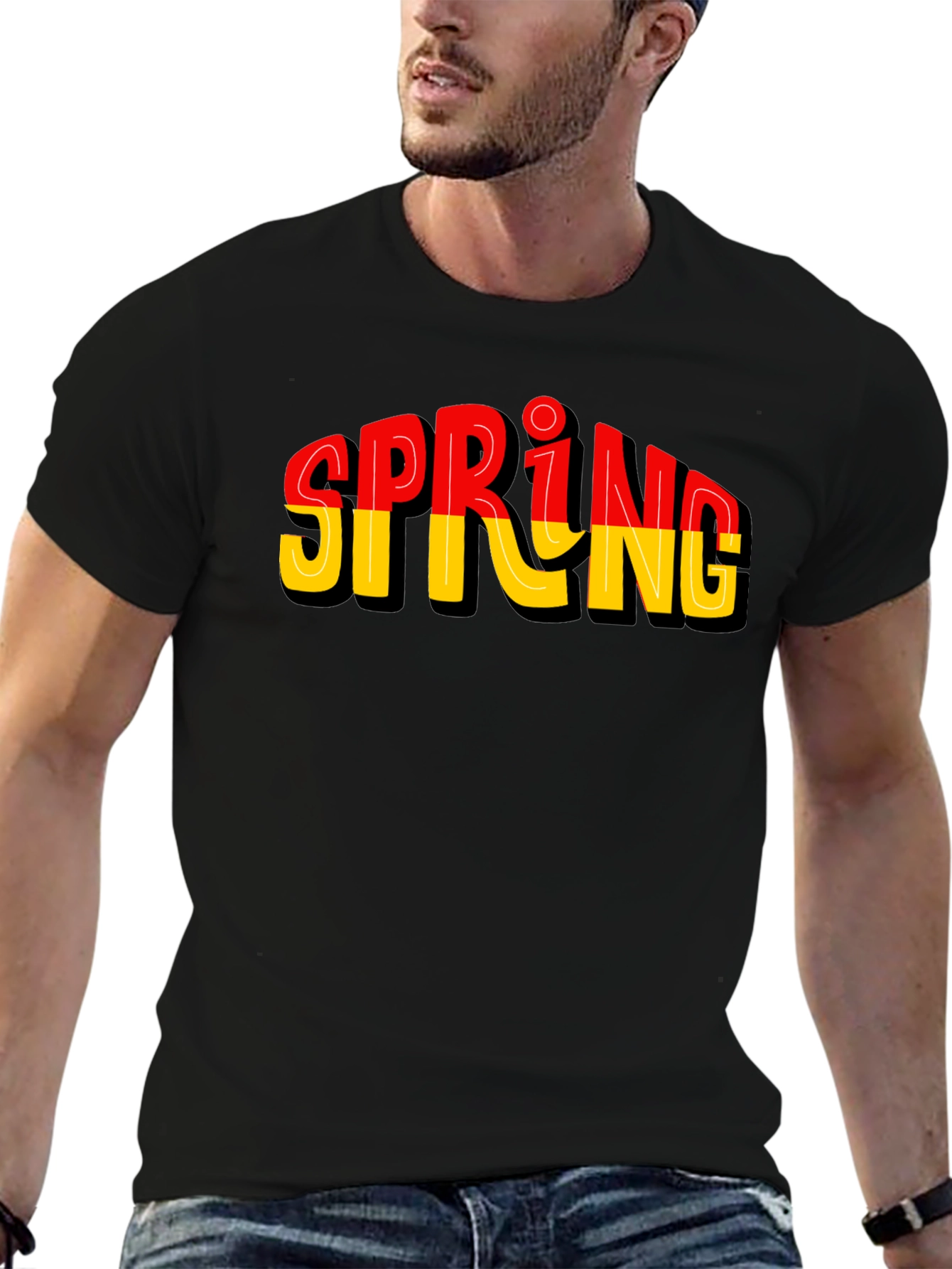 Stylish Spring Graphic Tee - Soft Cotton Blend