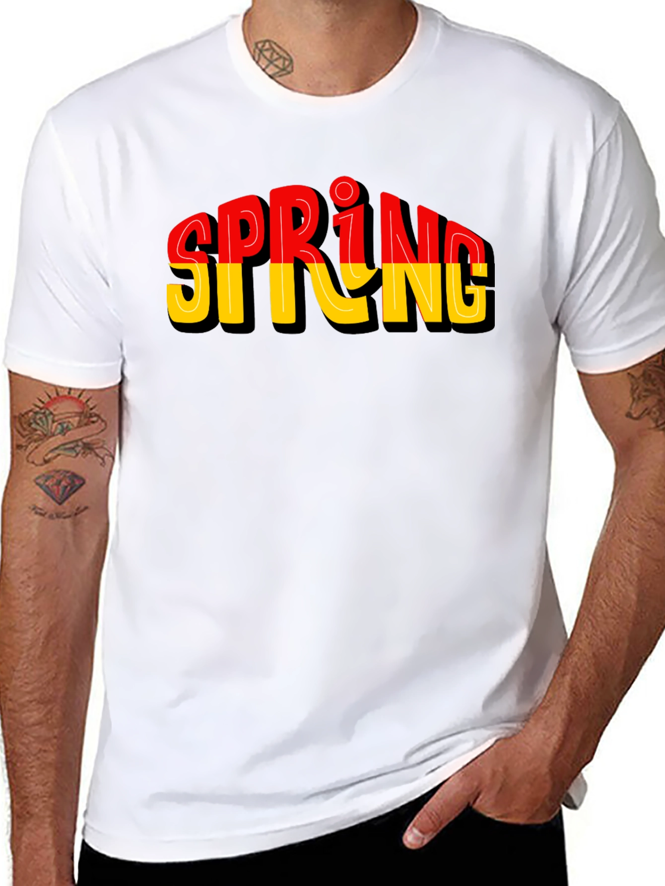 Stylish Spring Graphic Tee - Soft Cotton Blend