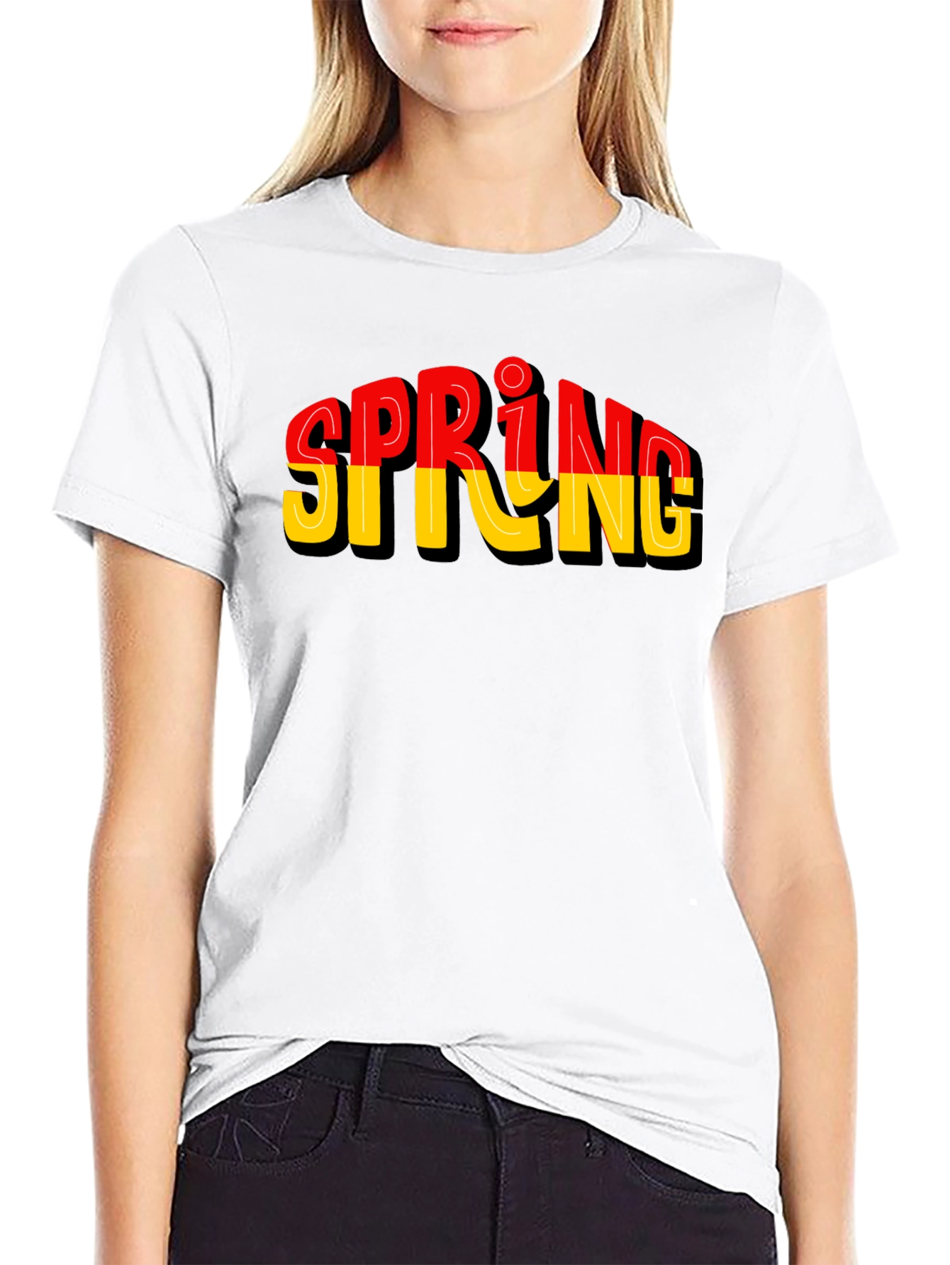 Stylish Spring Graphic Tee - Soft Cotton Blend