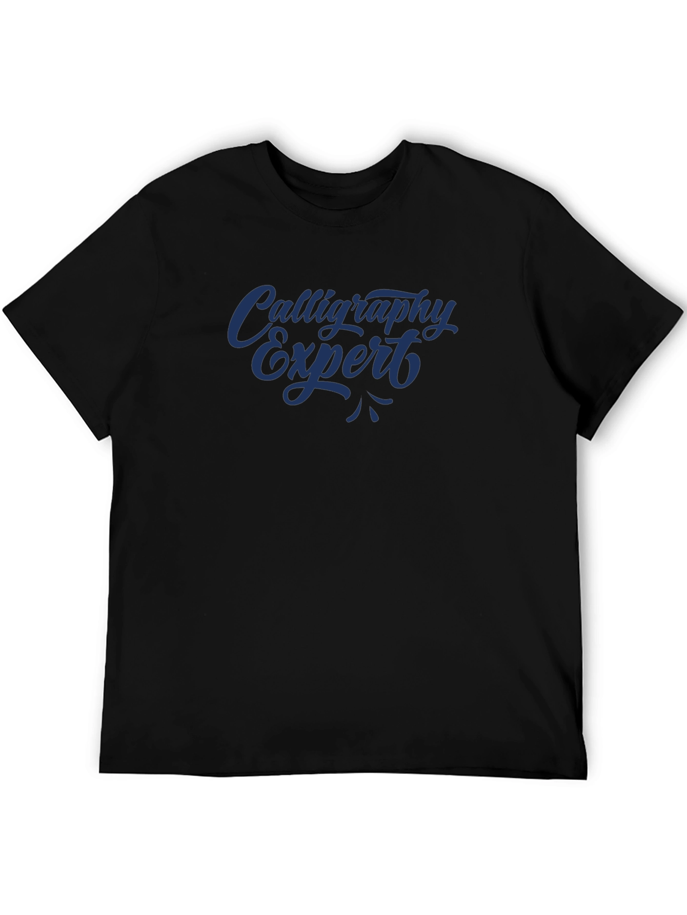 Calligraphy Expert Black Graphic Tee