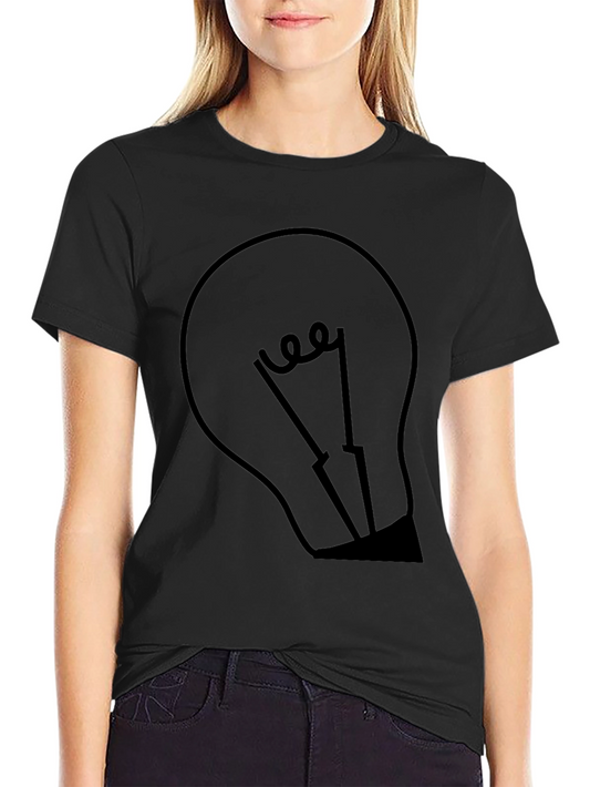 Mens Black Graphic Tee - Light Bulb Design