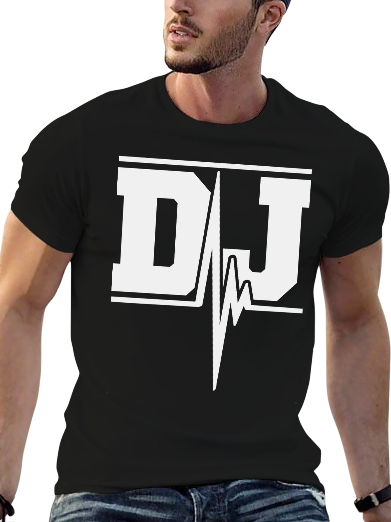 DJ Heartbeat Graphic T-Shirt - Black Cotton Tee