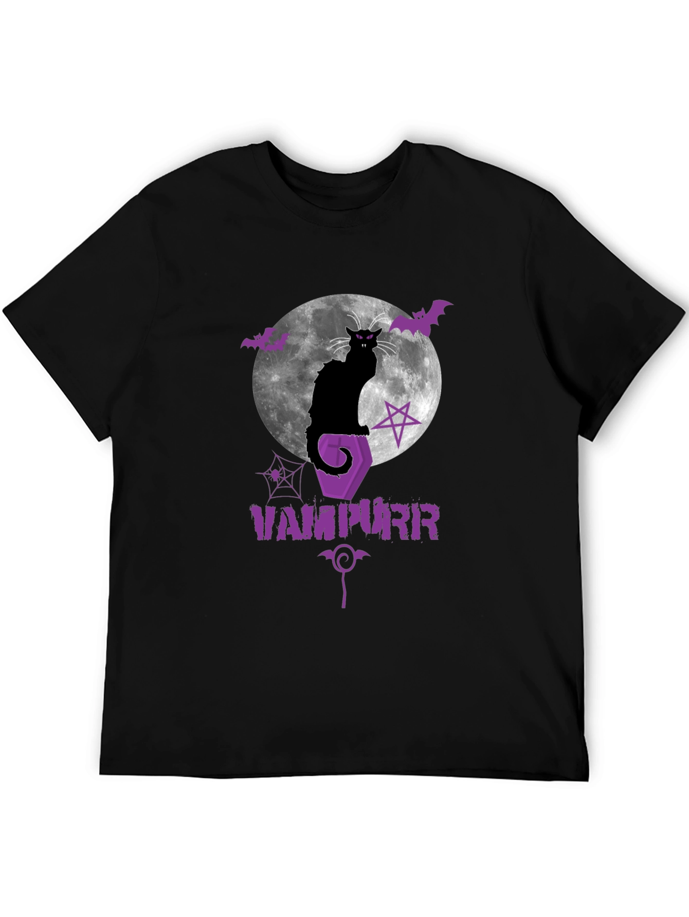 Vampurr Halloween Cat Graphic Tee