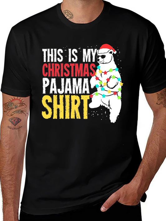 Christmas Pajama Shirt Bear T-Shirt