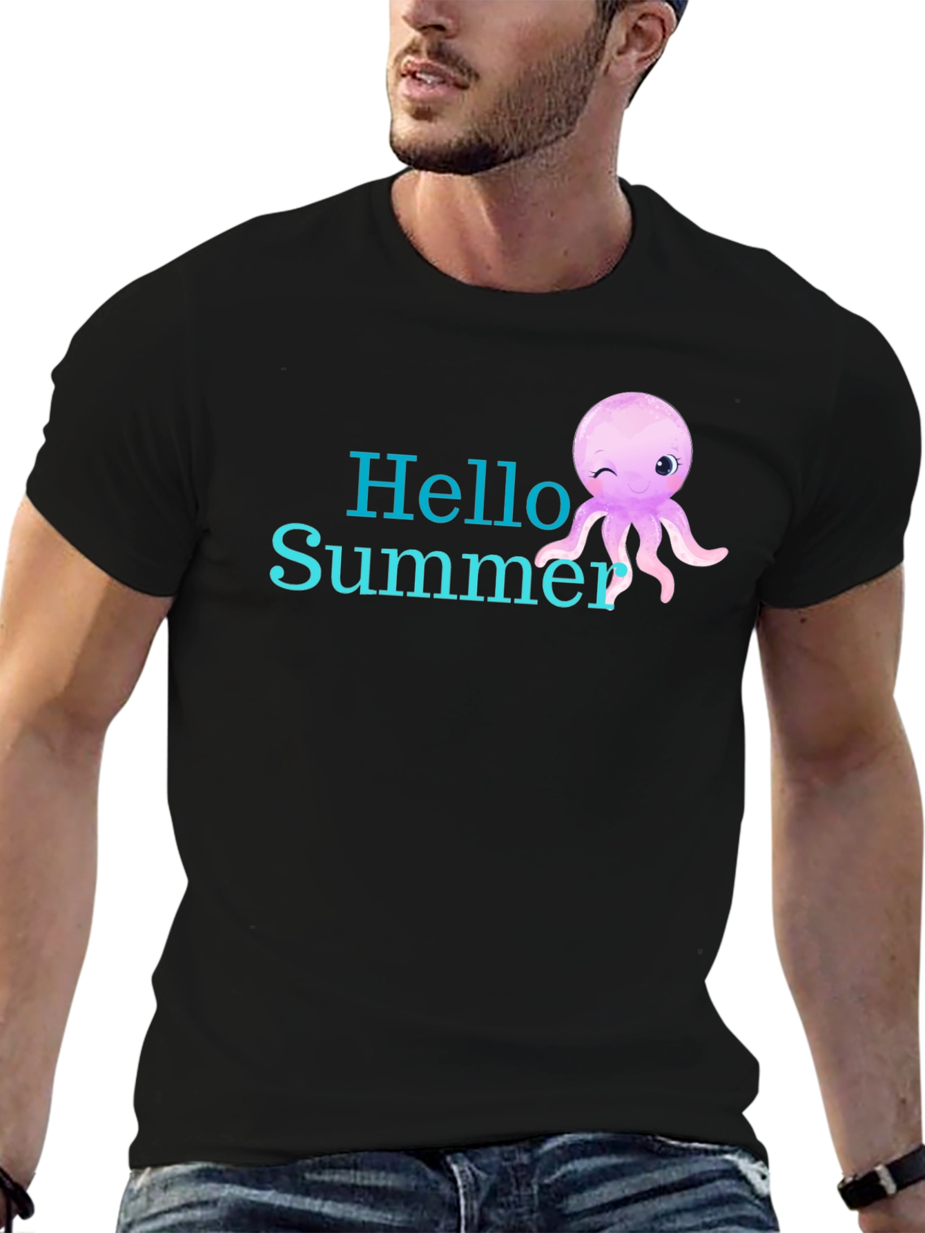 Hello Summer Octopus Graphic Tee