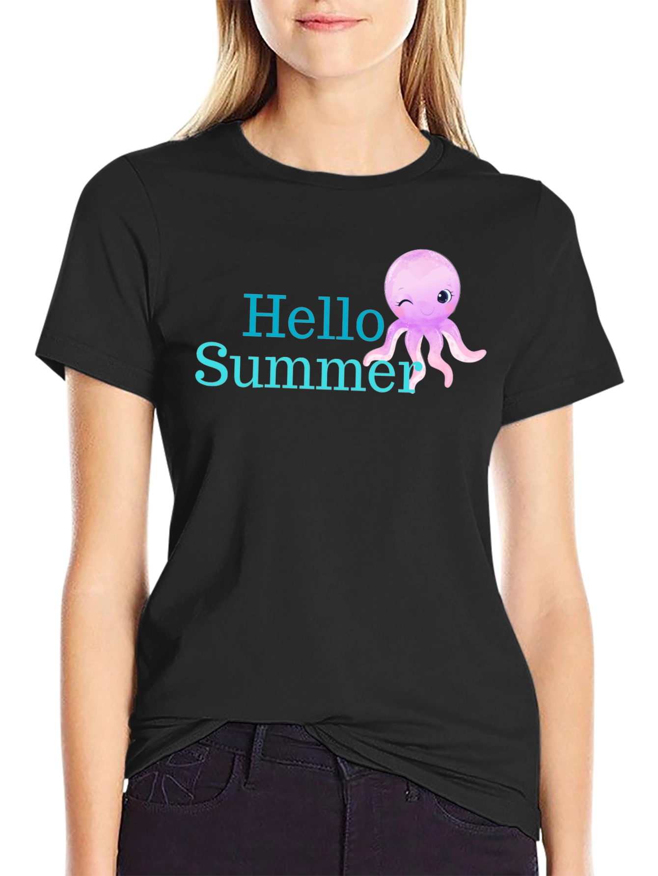 Hello Summer Octopus Graphic Tee
