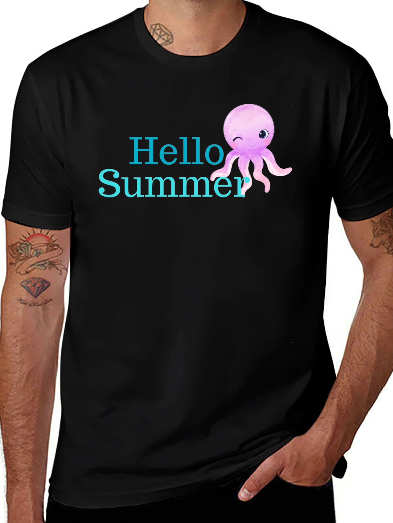 Hello Summer Octopus Graphic Tee