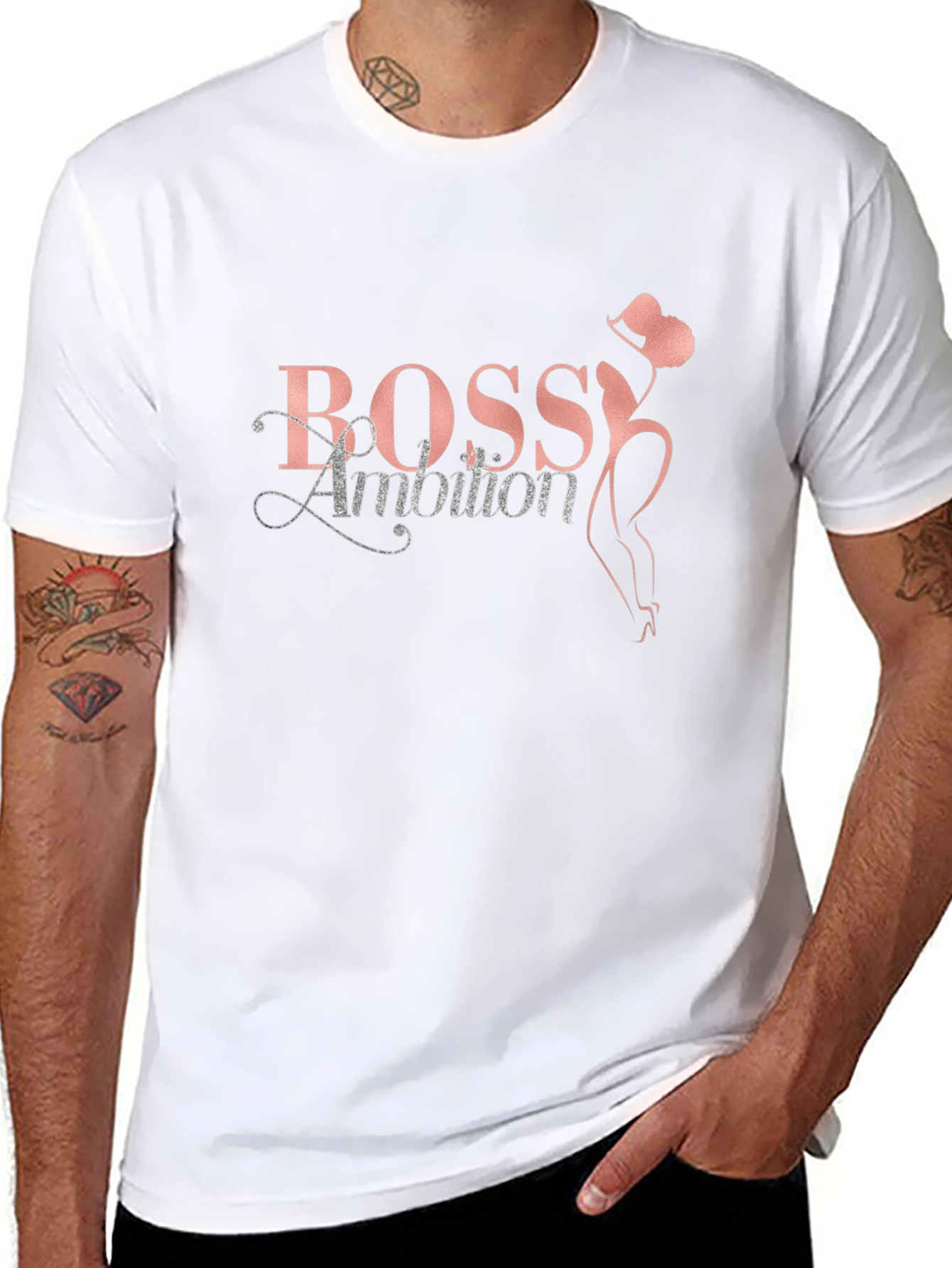 Bossy Ambition Graphic Tee - Stylish Black T-Shirt