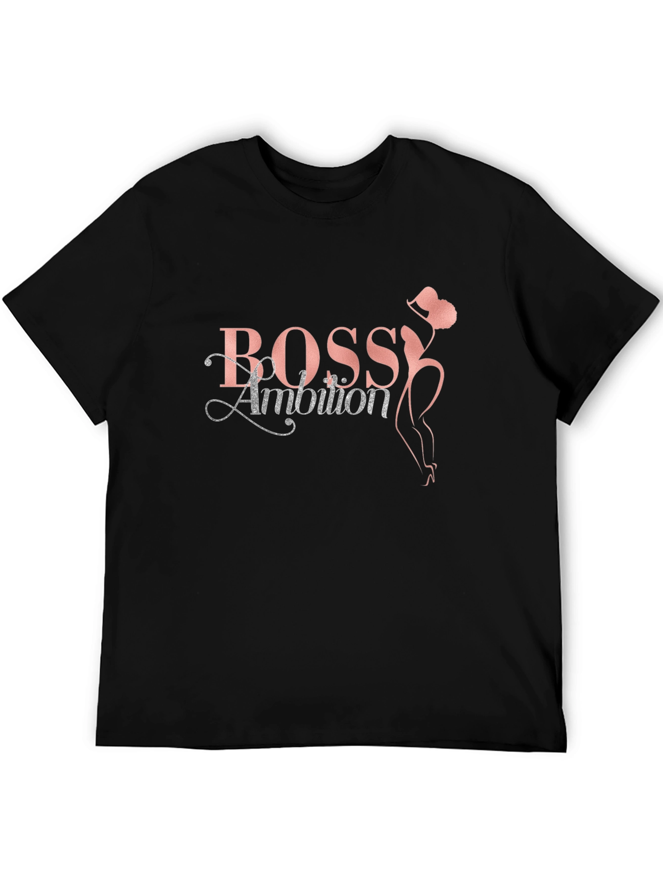 Bossy Ambition Graphic Tee - Stylish Black T-Shirt