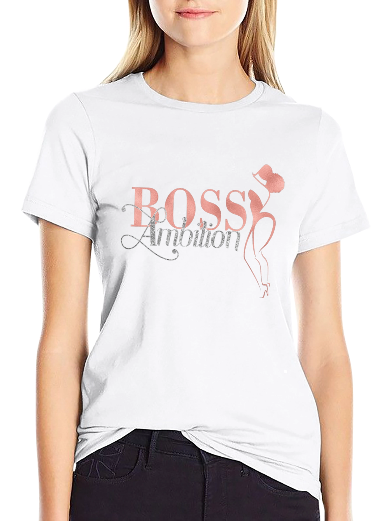 Bossy Ambition Graphic Tee - Stylish Black T-Shirt