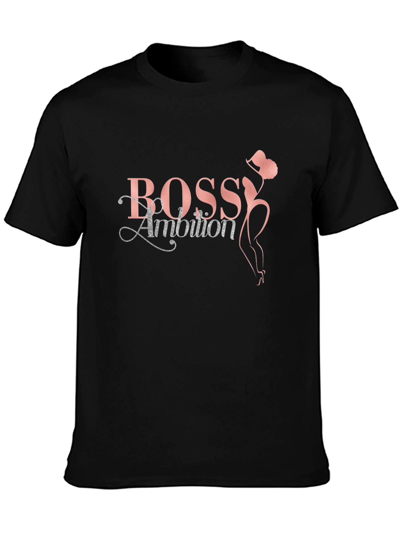 Bossy Ambition Graphic Tee - Stylish Black T-Shirt