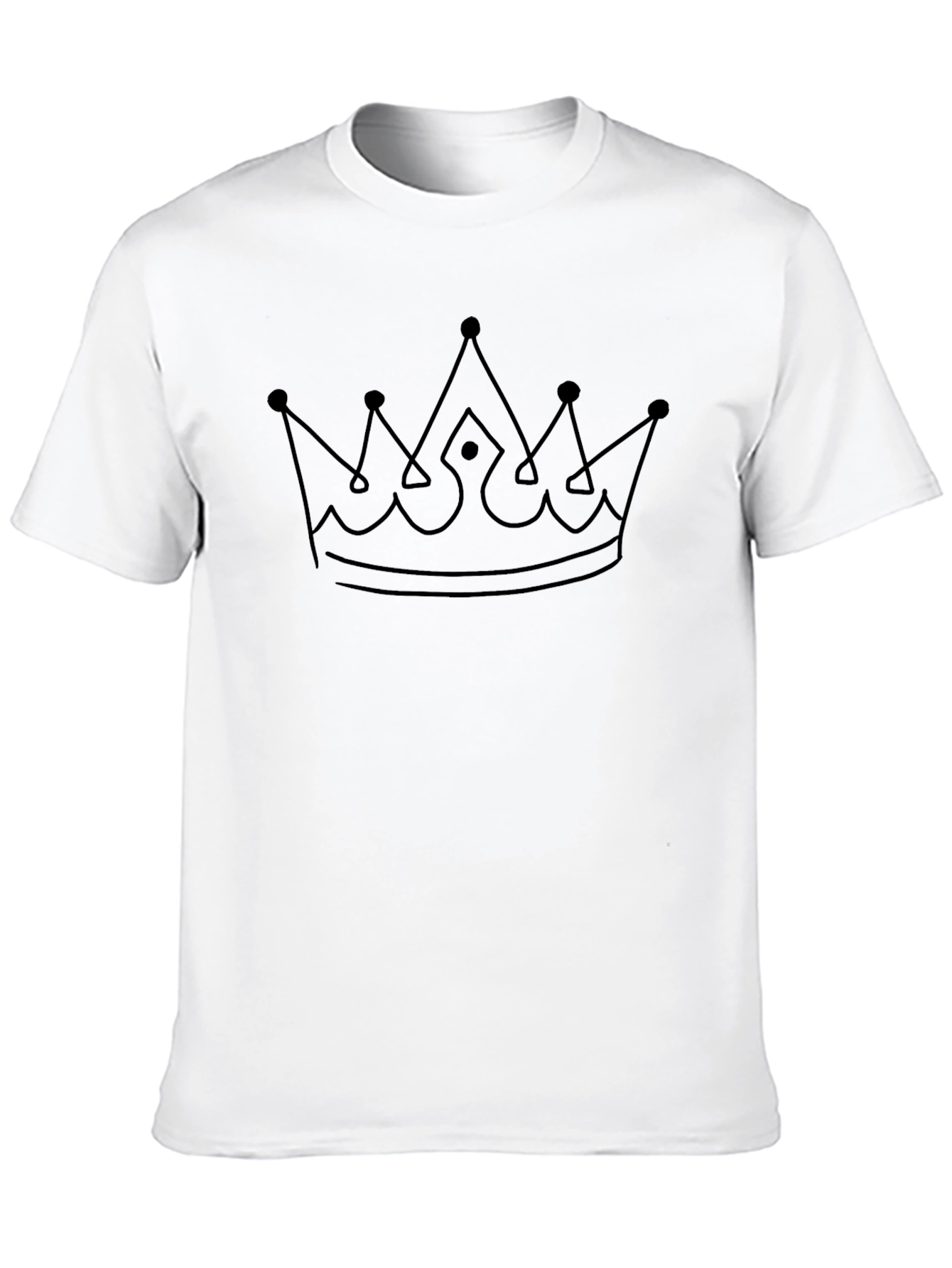 Crown Graphic Tee - Stylish Black Cotton T-Shirt