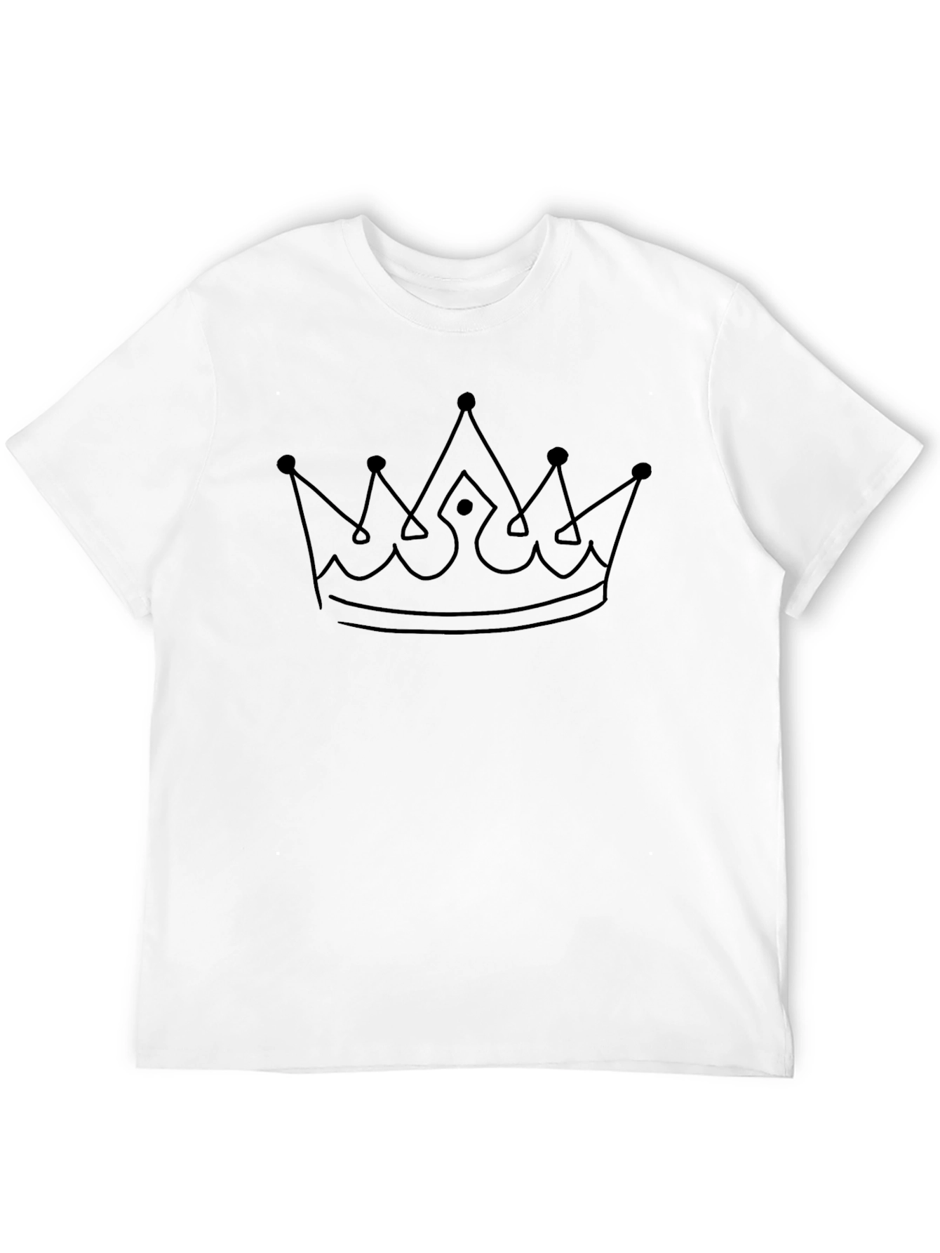 Crown Graphic Tee - Stylish Black Cotton T-Shirt