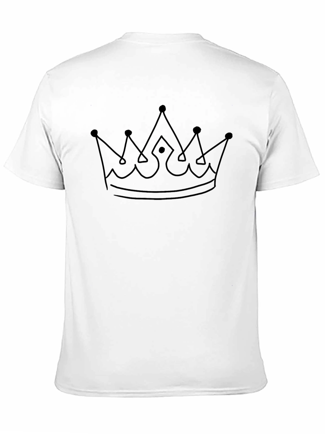 Crown Graphic Tee - Stylish Black Cotton T-Shirt