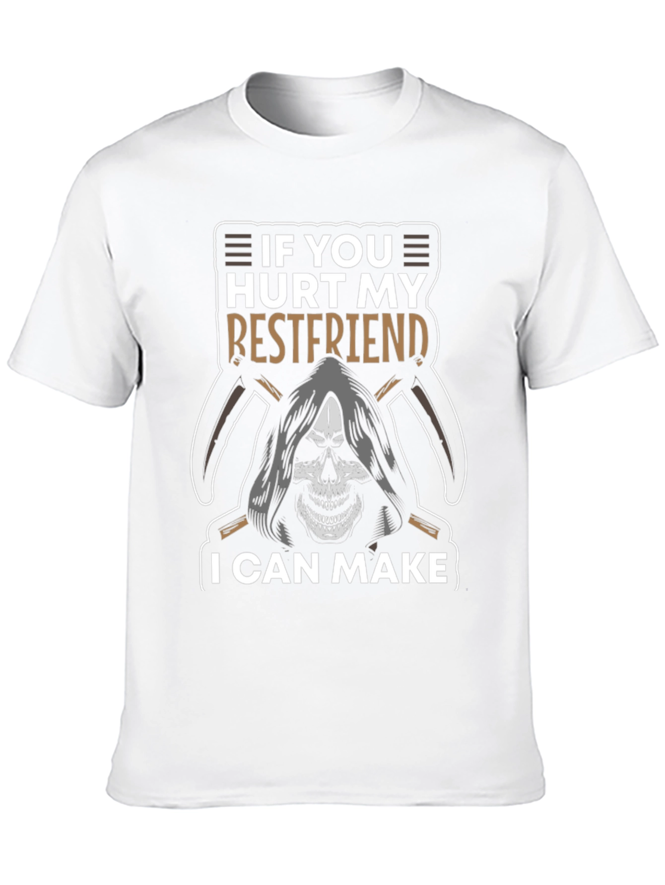 Grim Reaper Best Friend T-Shirt - Funny Graphic Tee