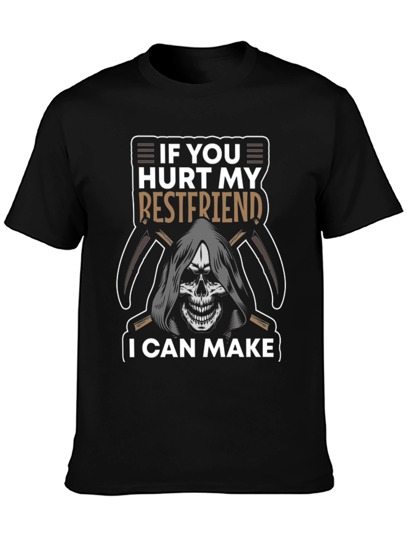 Grim Reaper Best Friend T-Shirt - Funny Graphic Tee