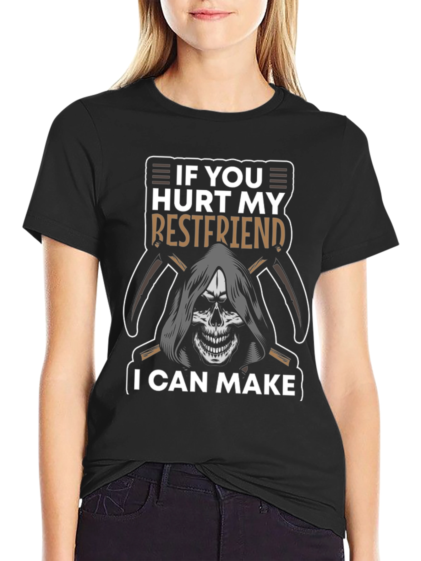 Grim Reaper Best Friend T-Shirt - Funny Graphic Tee