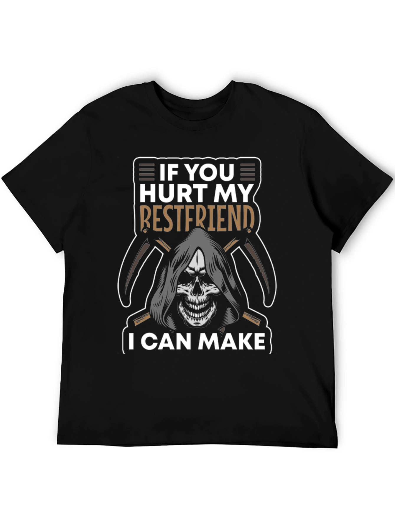 Grim Reaper Best Friend T-Shirt - Funny Graphic Tee