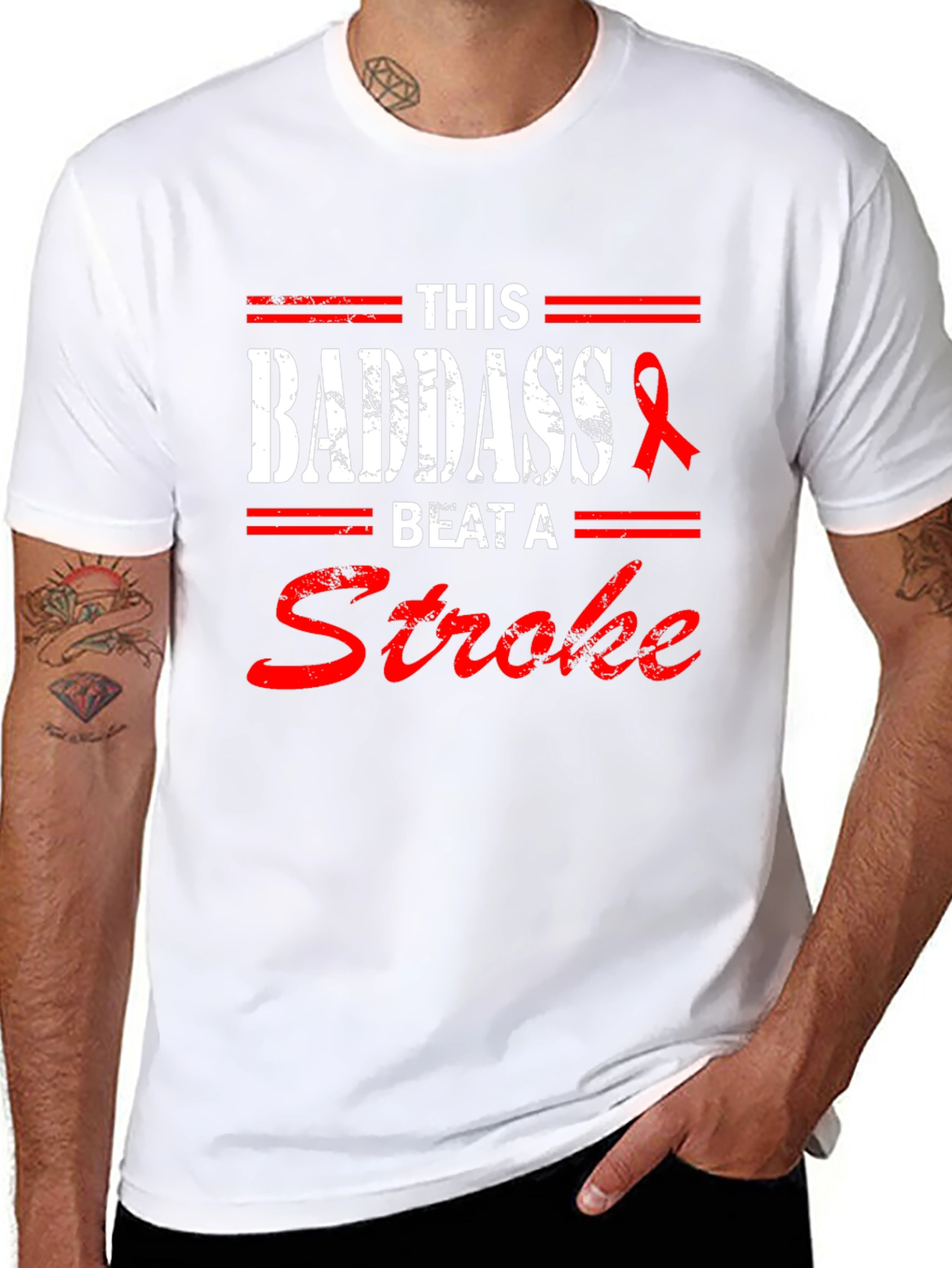 Badass Stroke Survivor Tee - Stroke Awareness Shirt