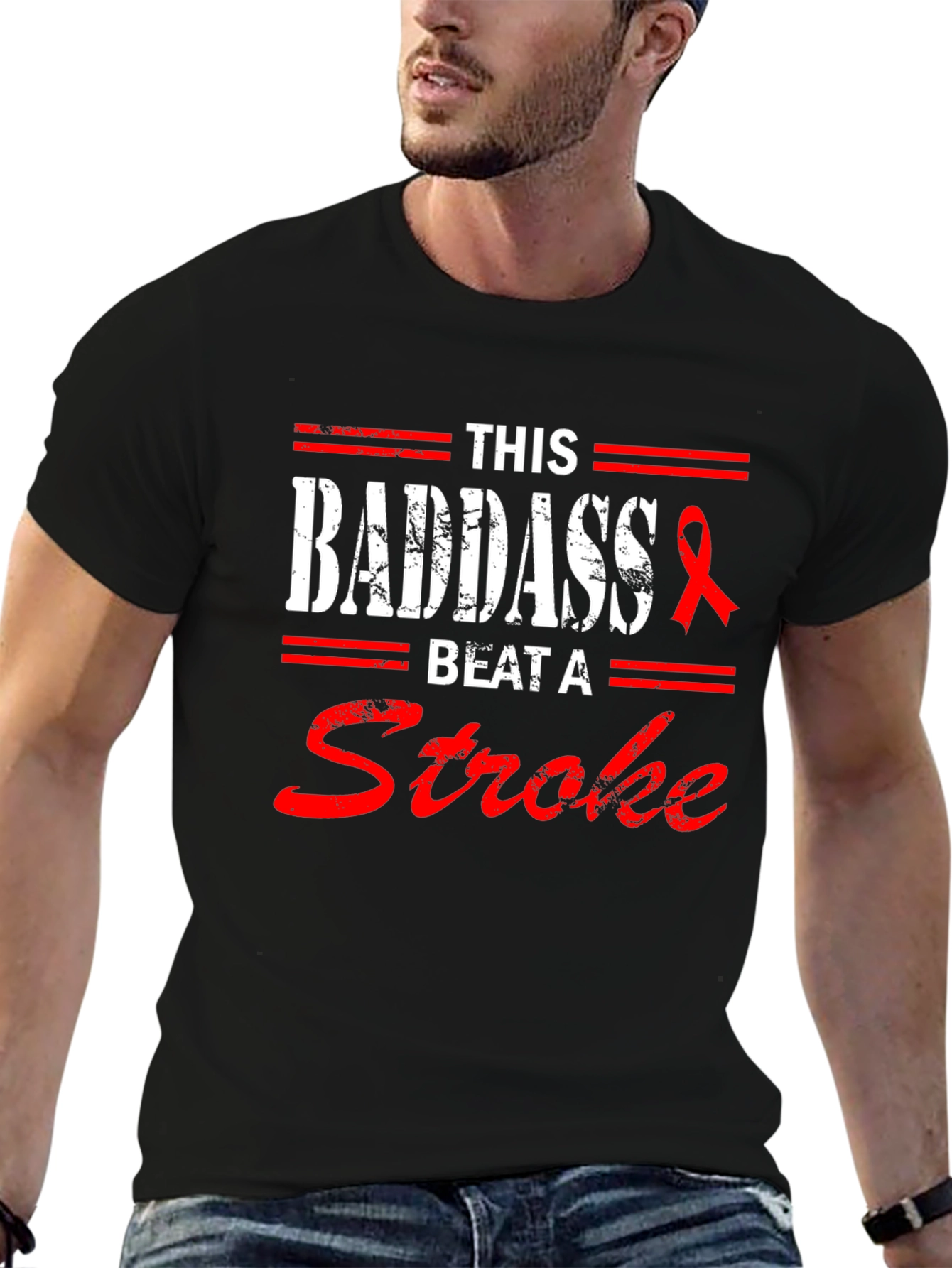 Badass Stroke Survivor Tee - Stroke Awareness Shirt