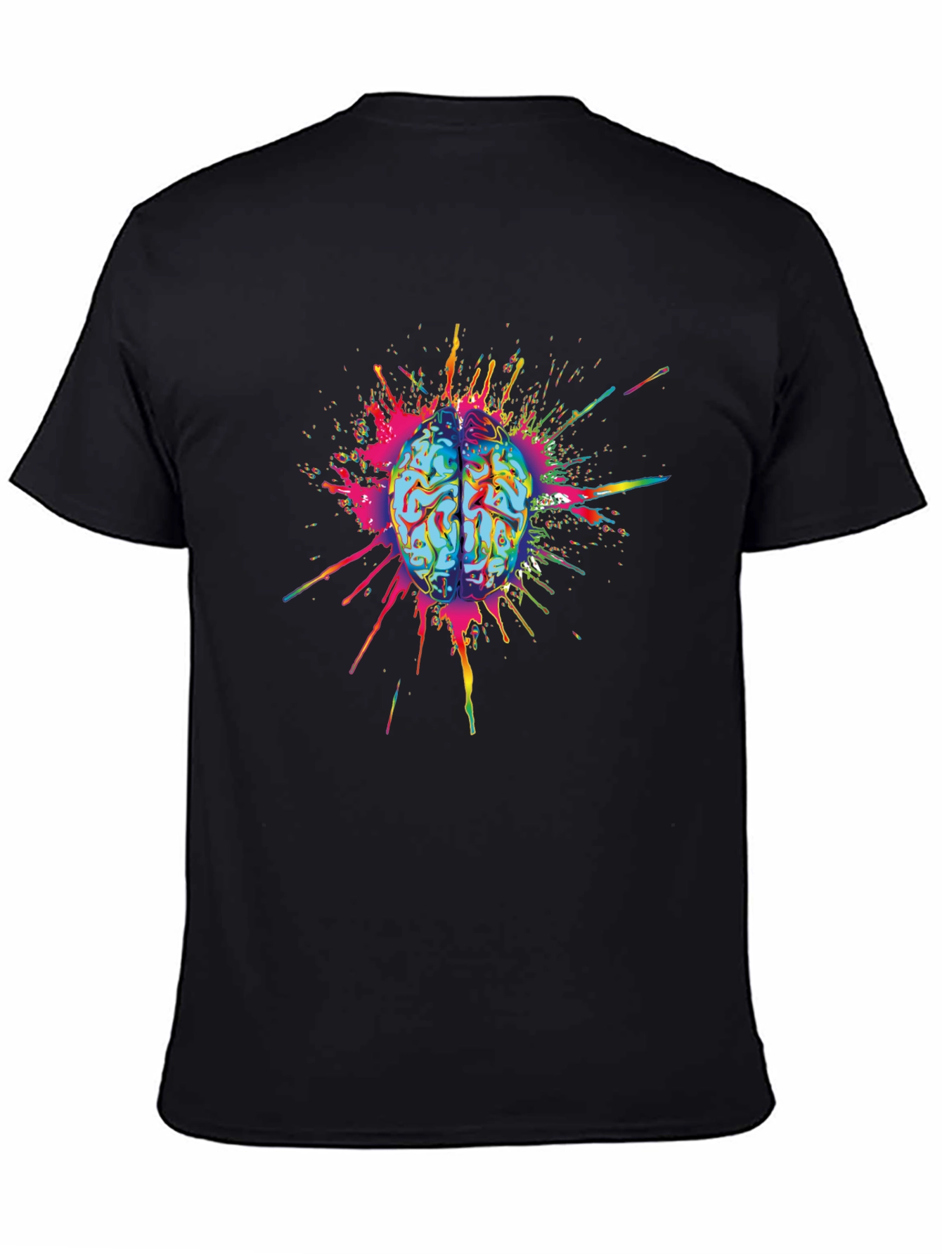 Brain Explosion Graphic Tee - Mens Black T-Shirt
