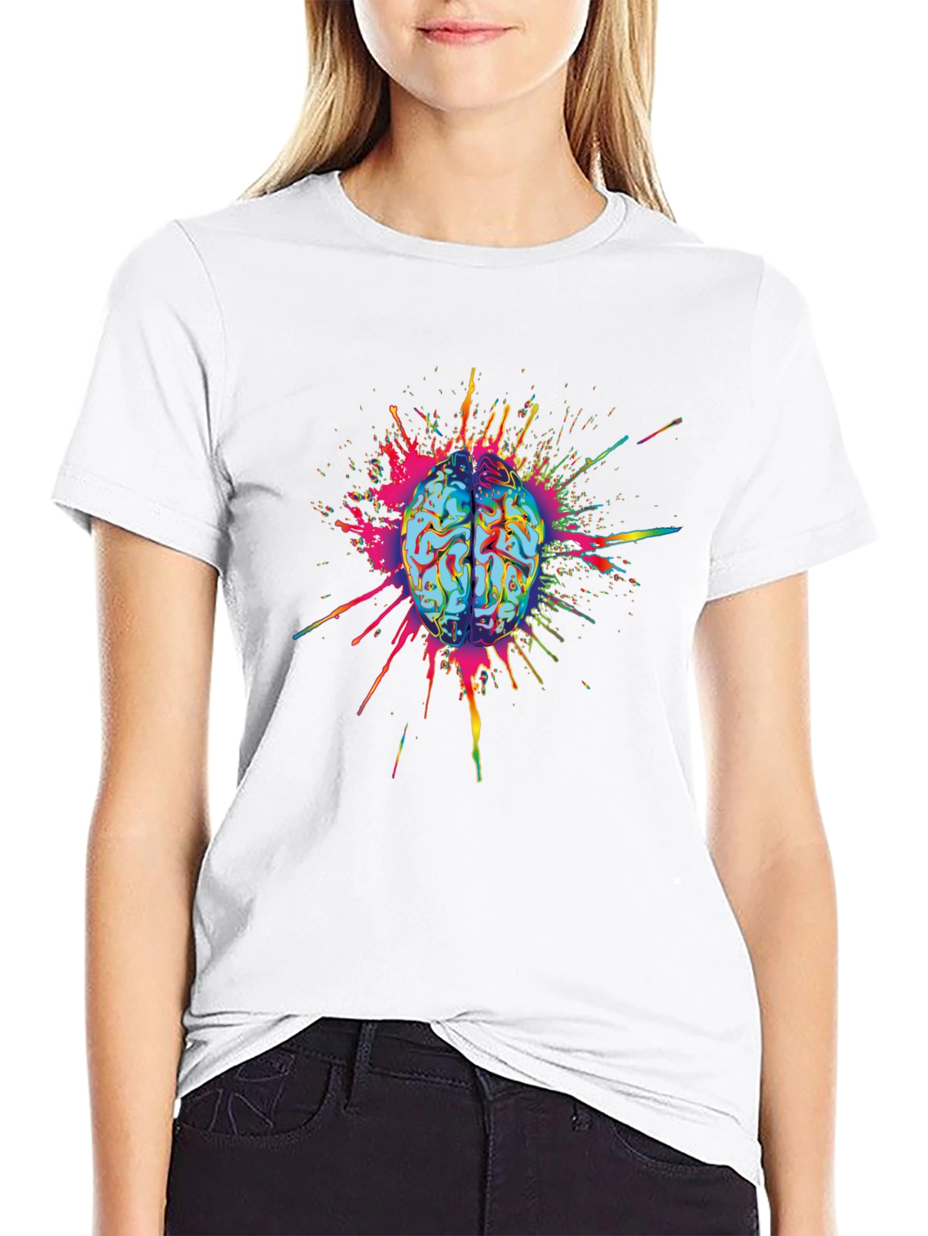 Brain Explosion Graphic Tee - Mens Black T-Shirt