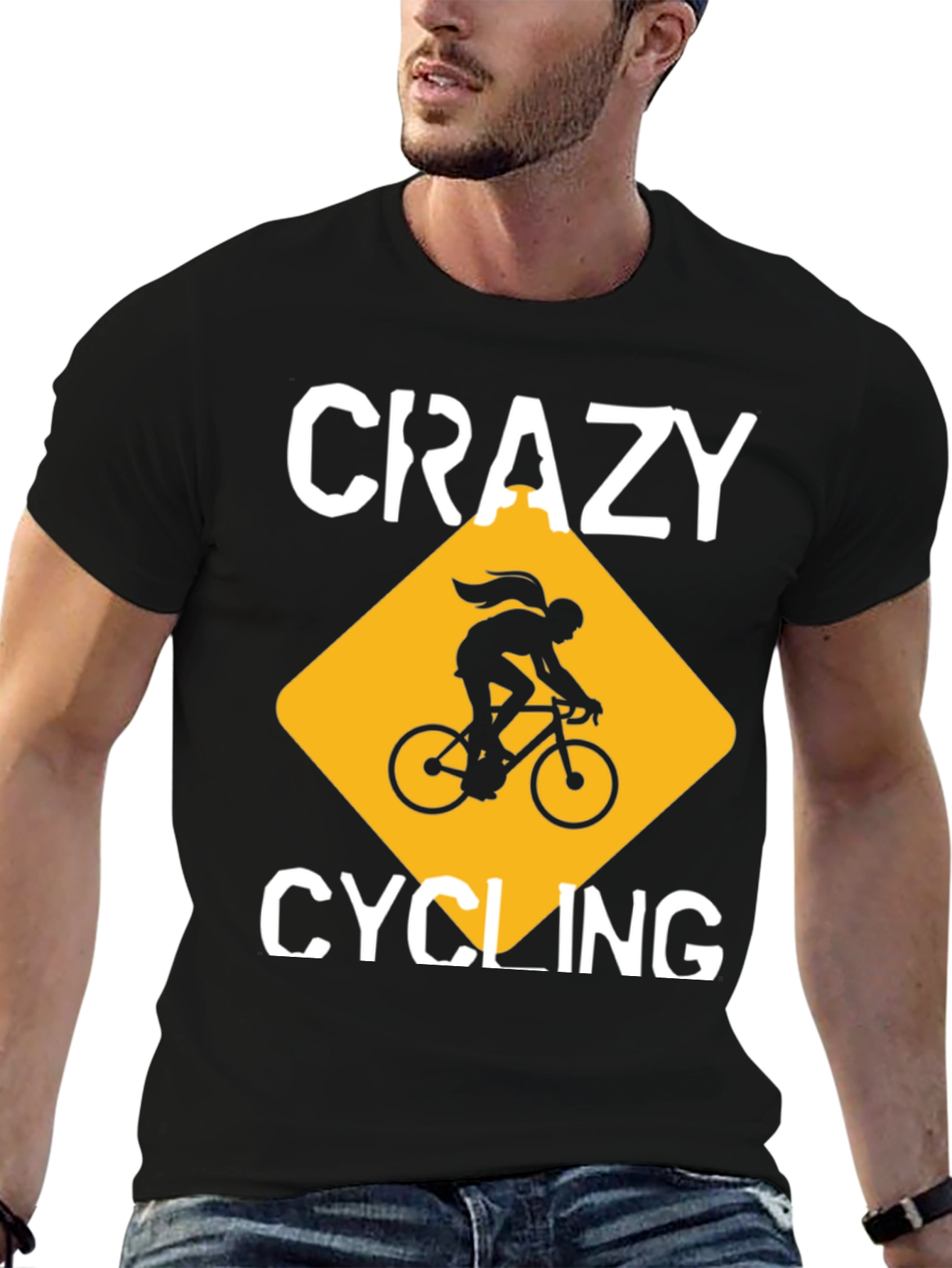 Crazy Cycling Graphic T-Shirt