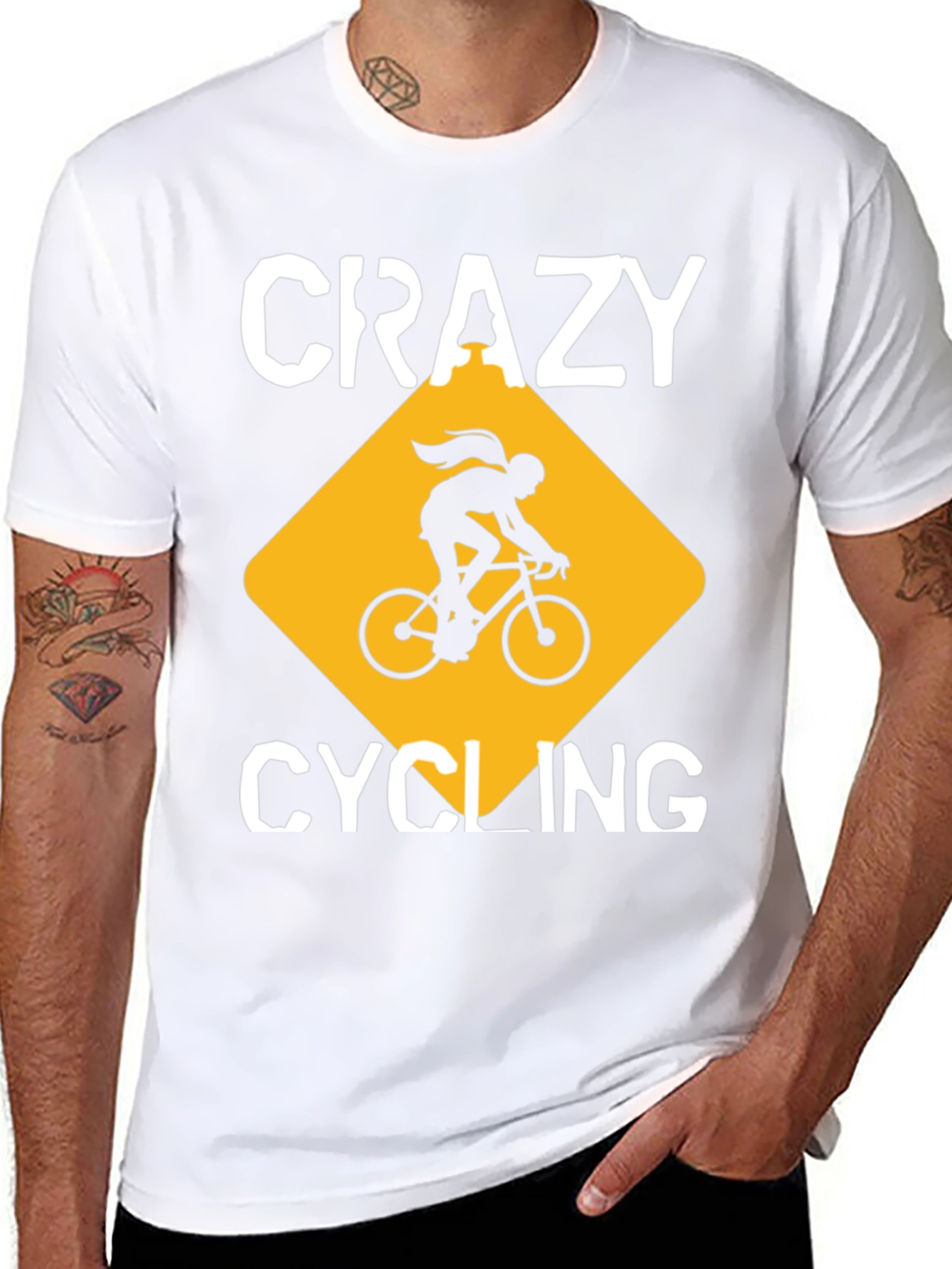 Crazy Cycling Graphic T-Shirt