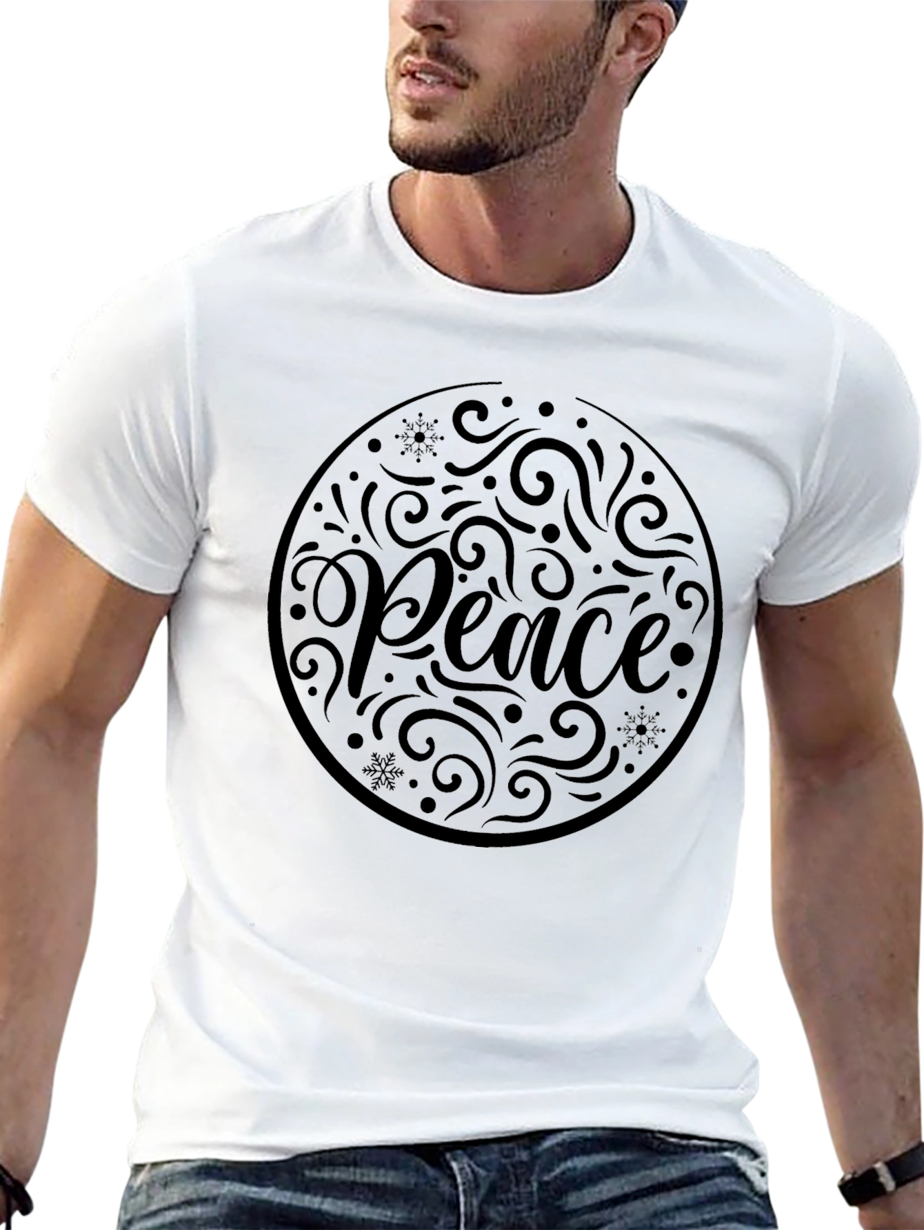 Peace Graphic Black T-Shirt