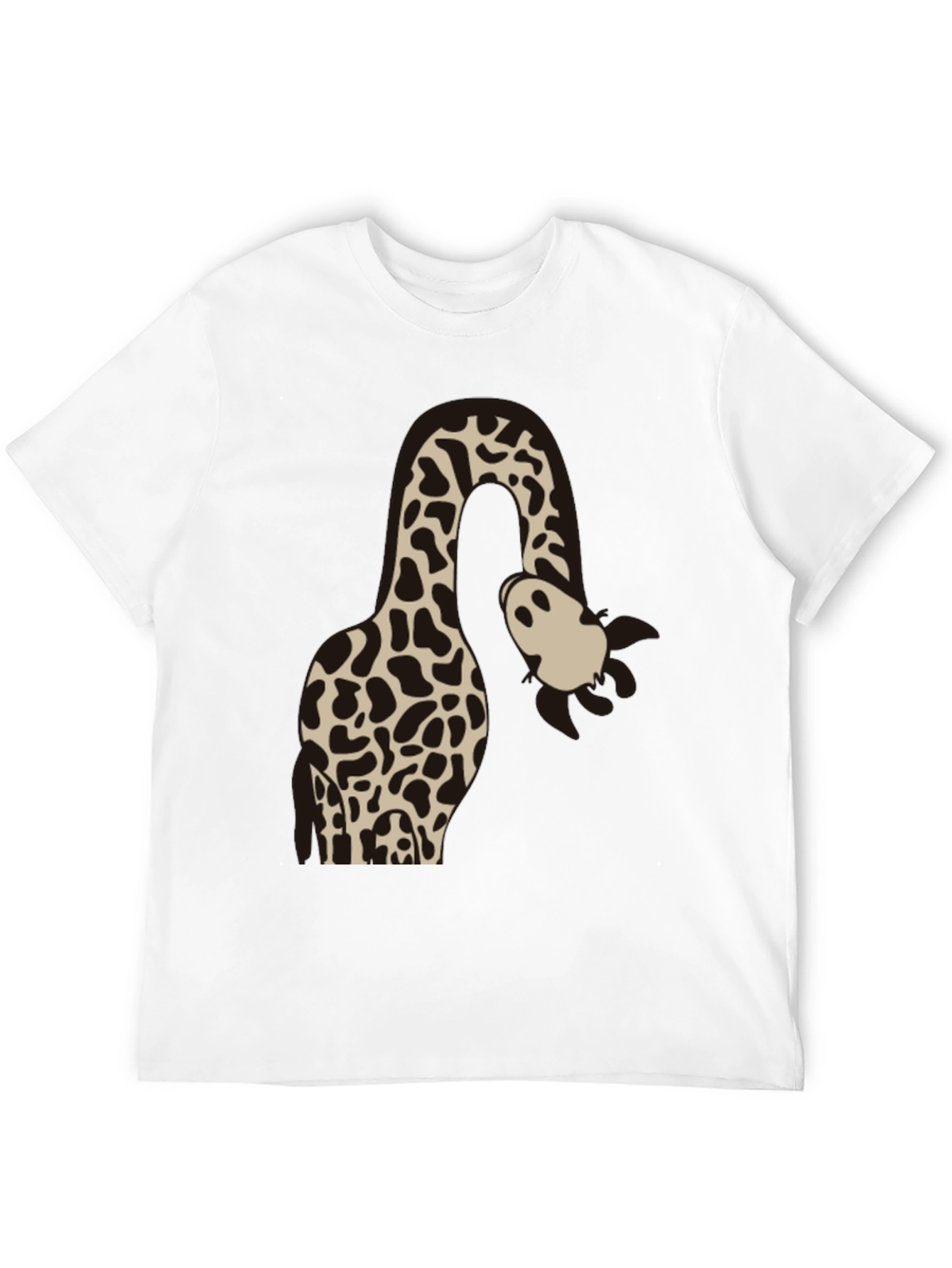 Giraffe and Ghost Graphic Tee - Black