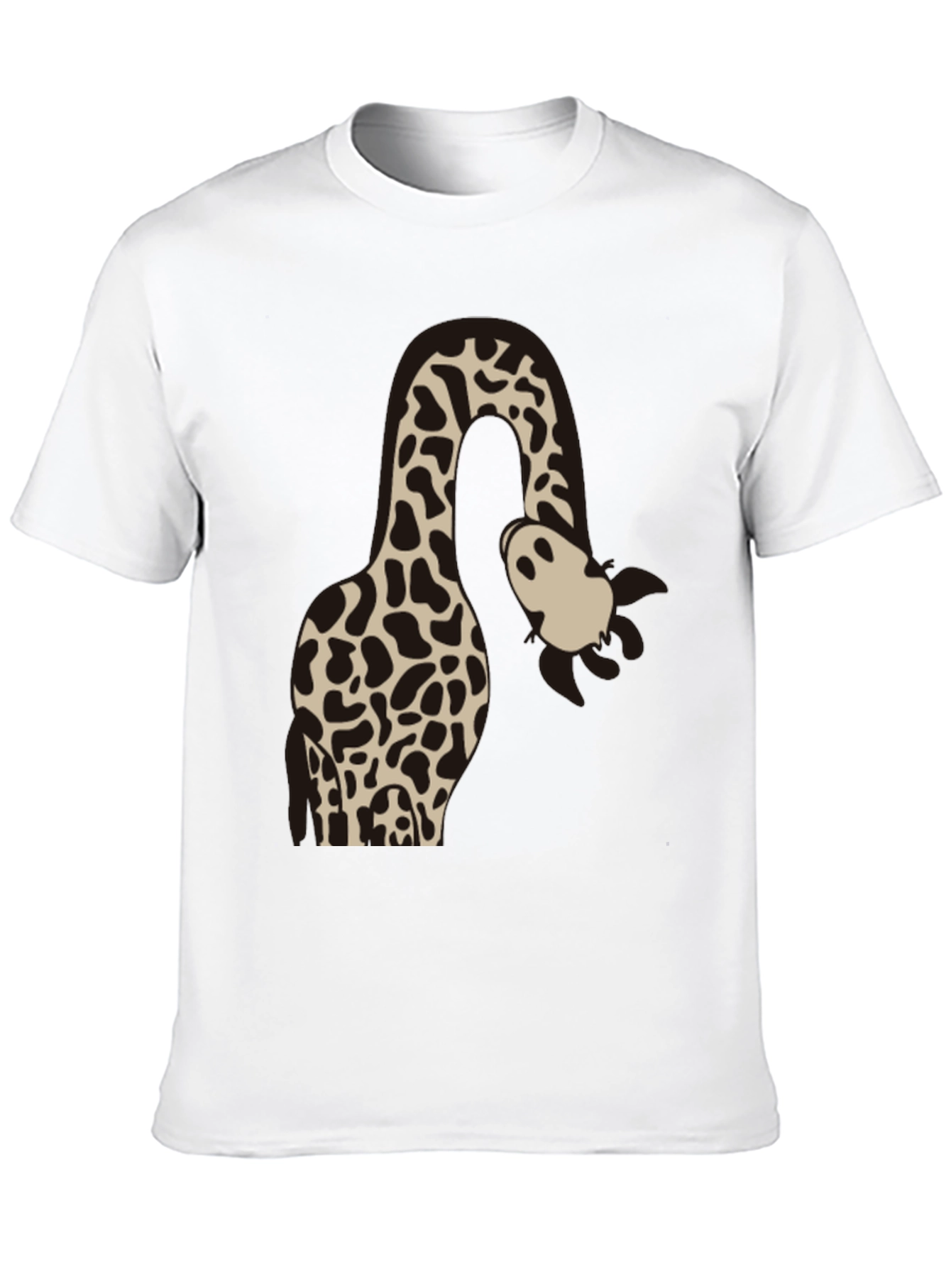Giraffe and Ghost Graphic Tee - Black