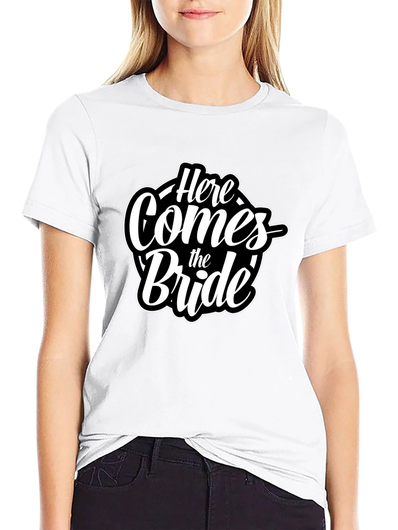 Here Comes the Bride Graphic Tee - Black