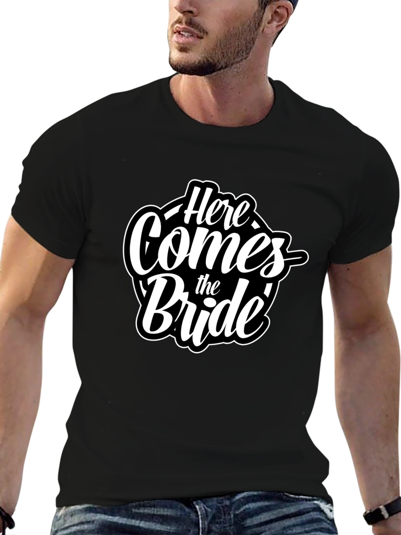Here Comes the Bride Graphic Tee - Black