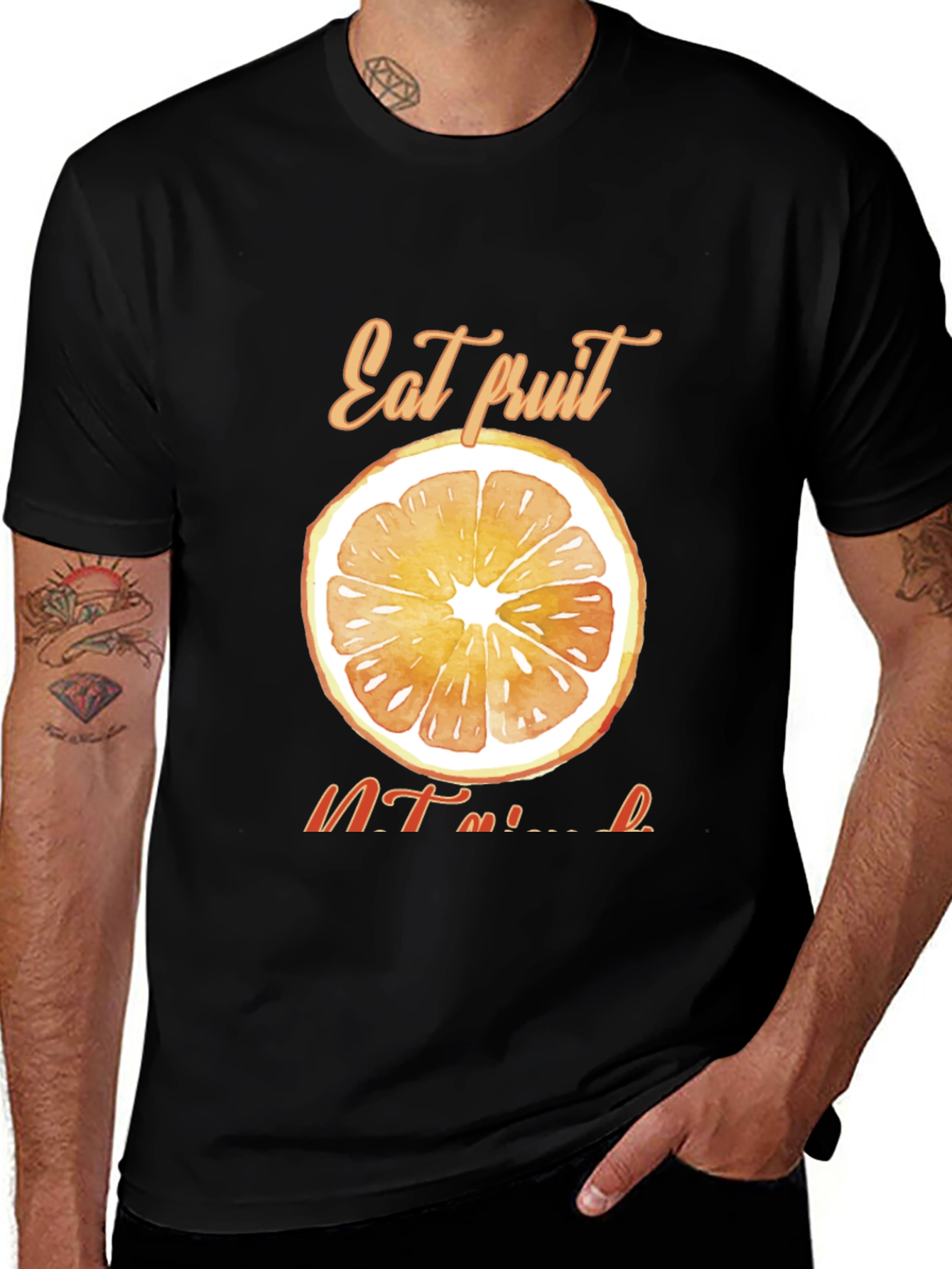 Eat Fruit Stay Hydrated Black T-Shirt