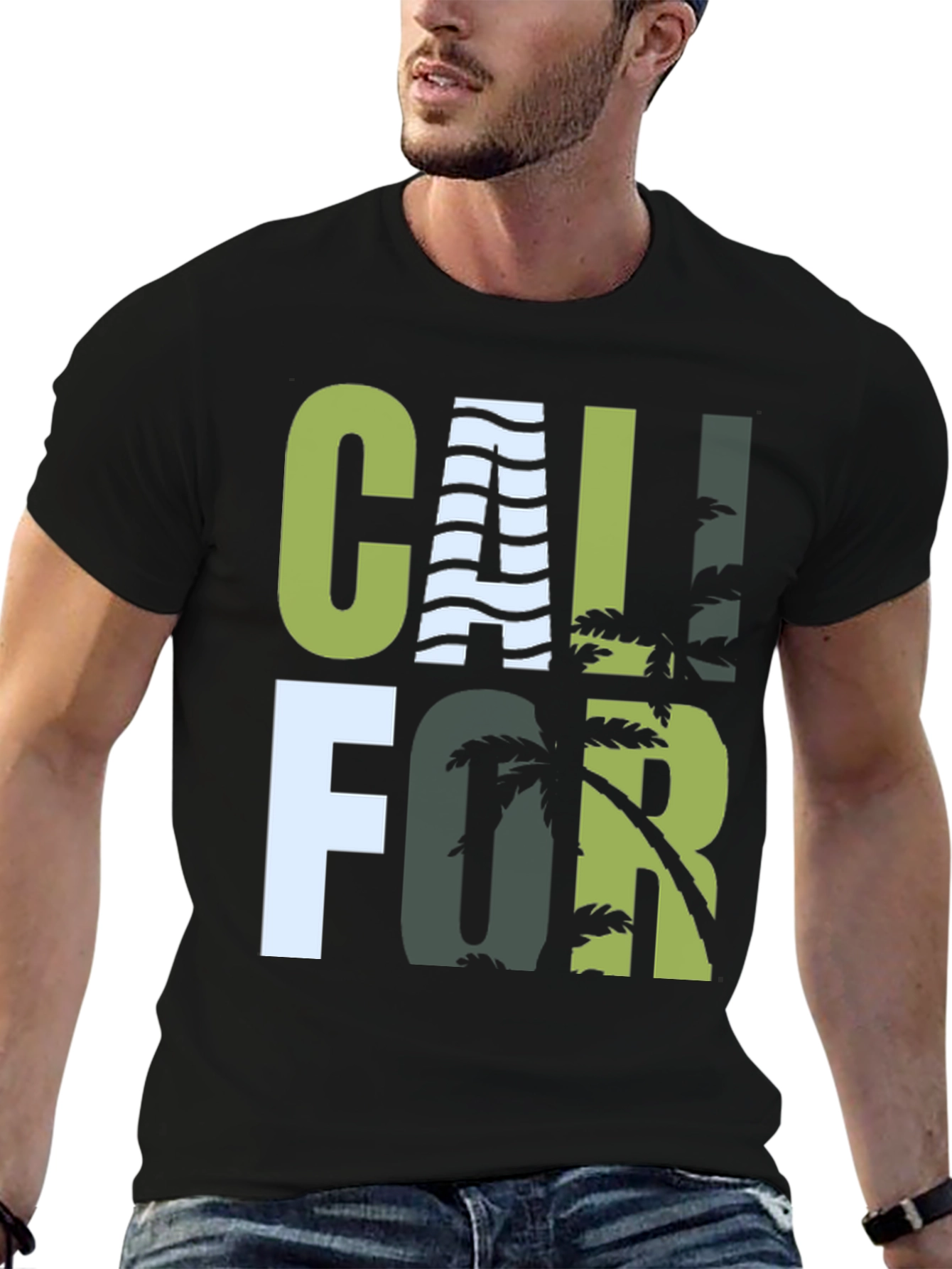 California Graphic T-Shirt - Palm Tree Design