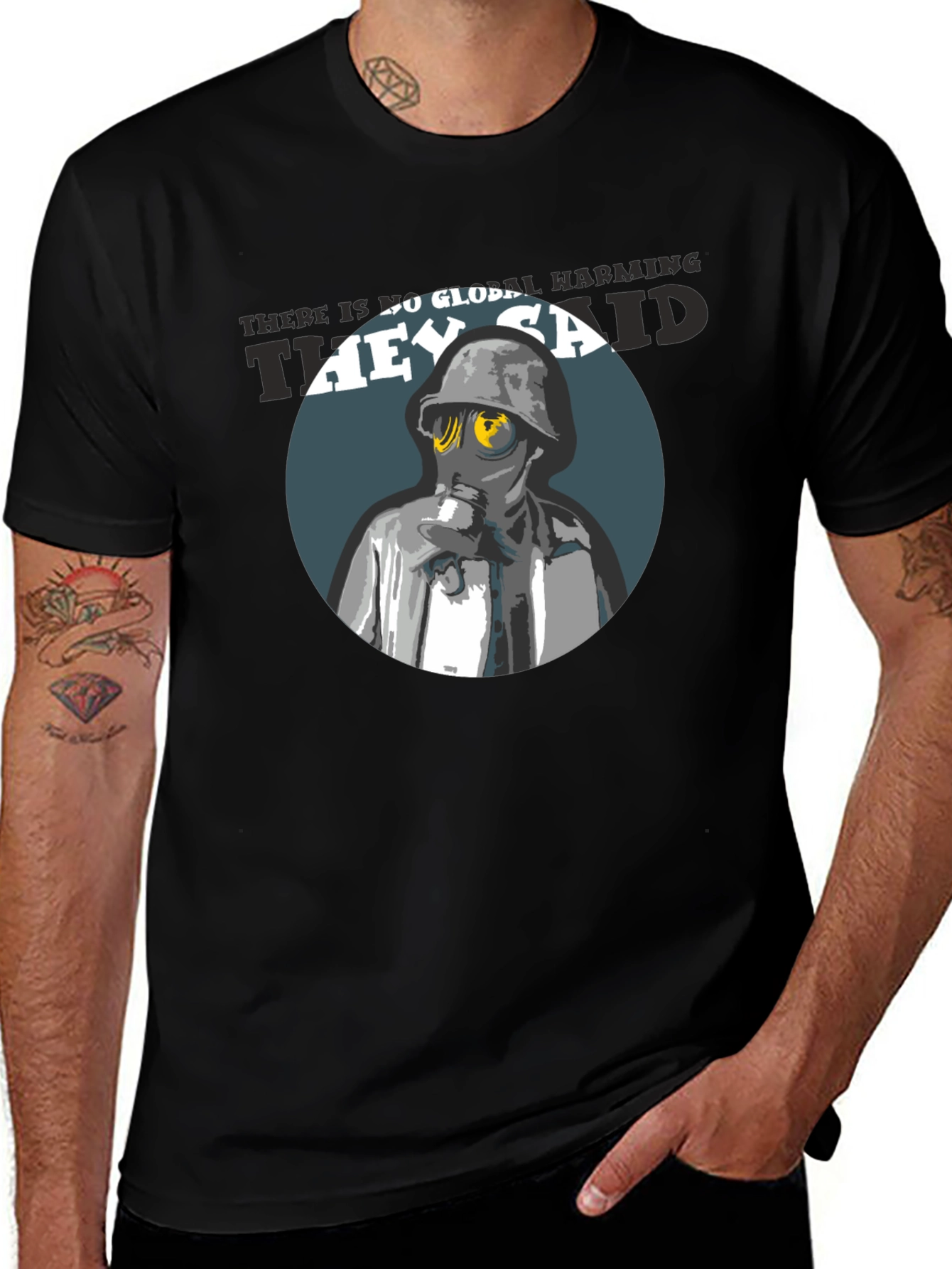 Global Warming T-Shirt - Gas Mask Design