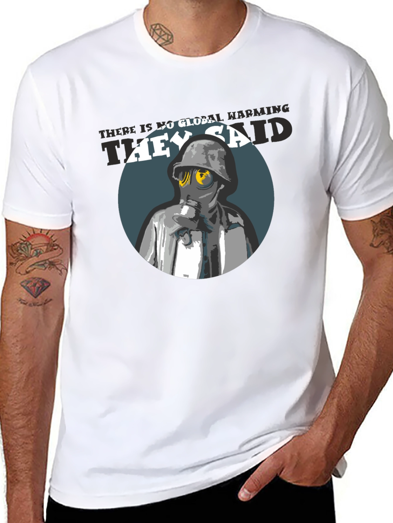 Global Warming T-Shirt - Gas Mask Design